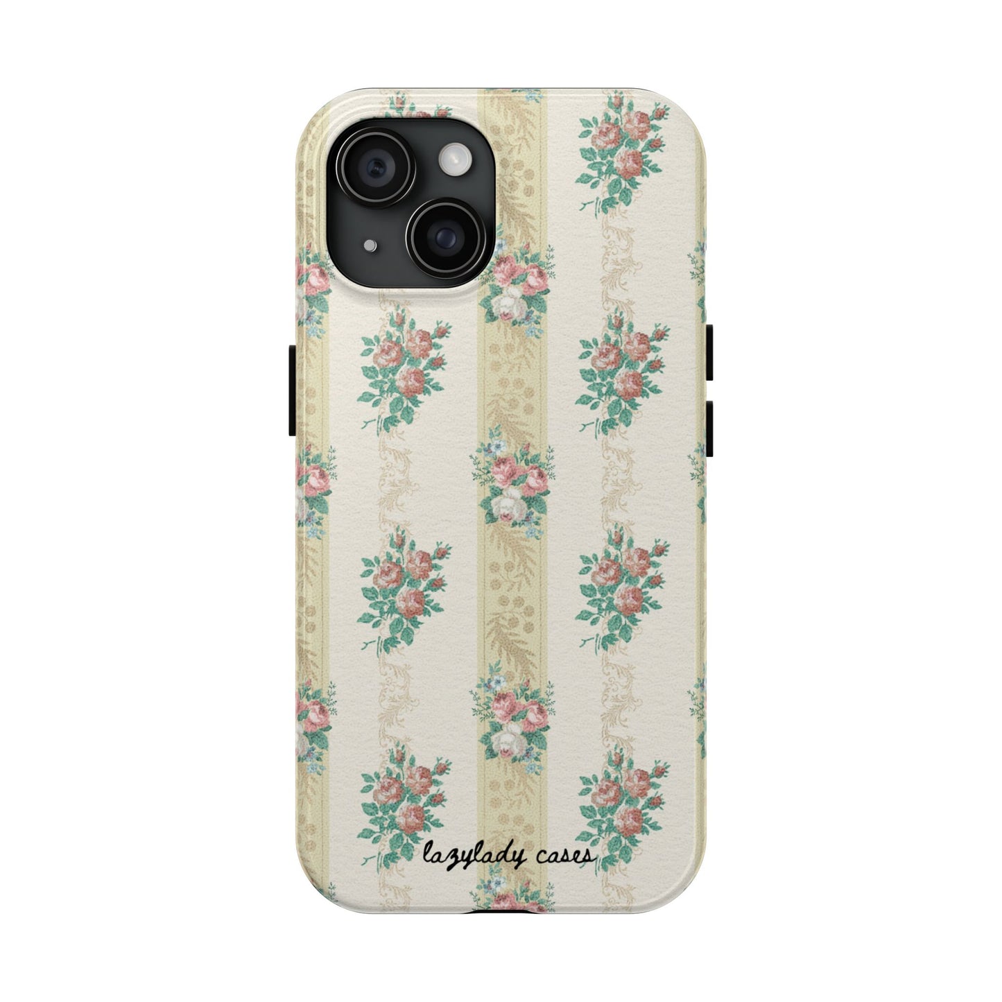 Elegant Floral Tough Phone Case - Vintage Inspired Design