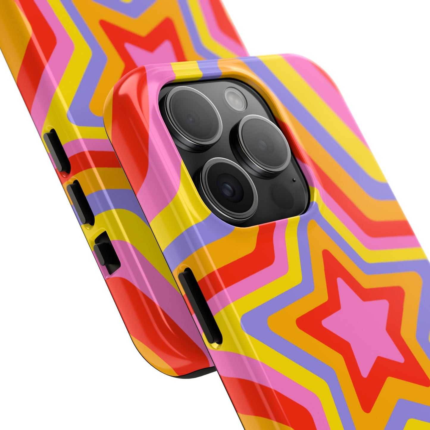 Colorful Star Pattern Tough Phone Cases | Durable Phone Cover, Unique Gifts, Trendy Accessories, Fun Tech Style