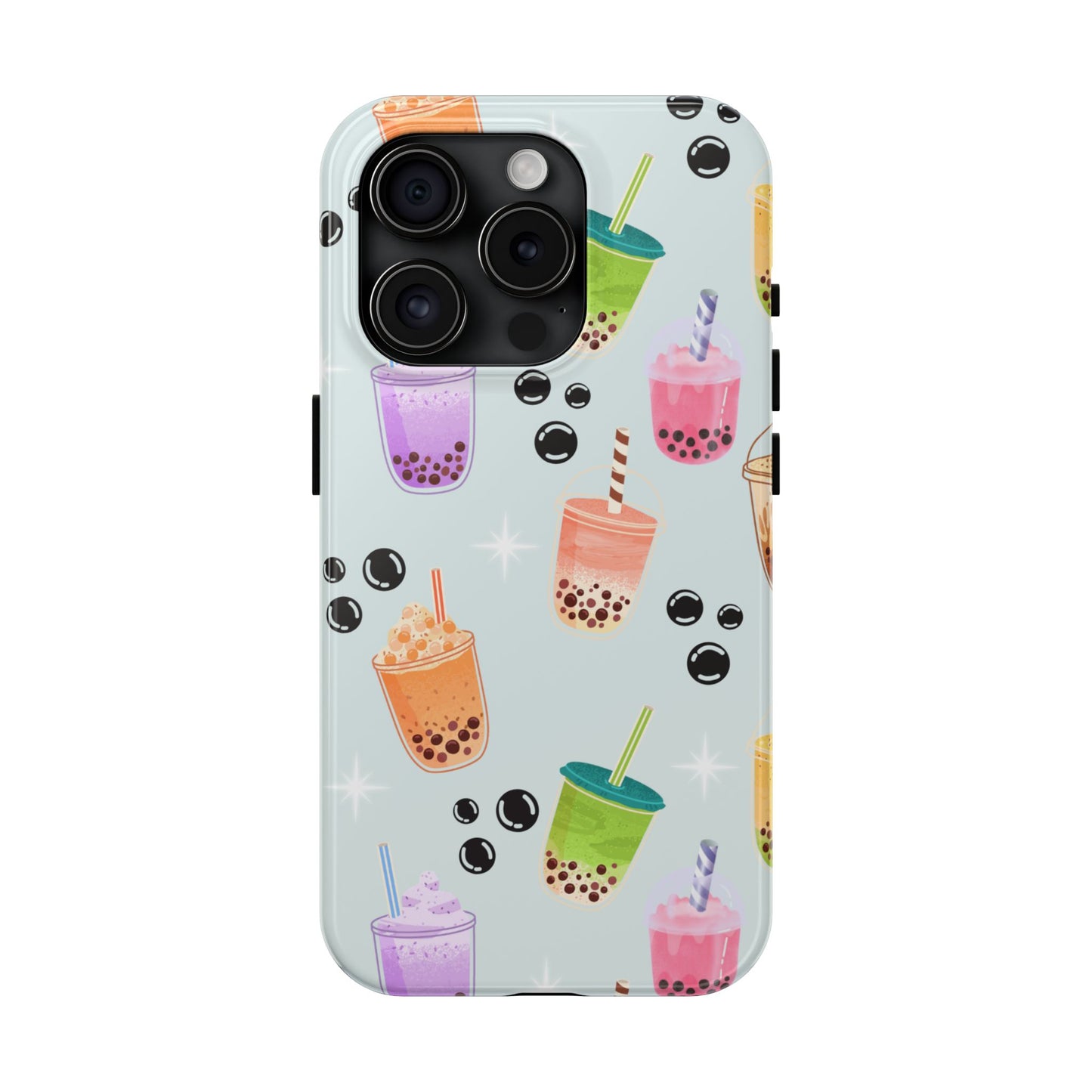 Colorful Boba Tea Phone Case, Tough Phone Cases for Drink Lovers, Cute Phone Accessory, Fun Gifts for Friends, Summer Vibes