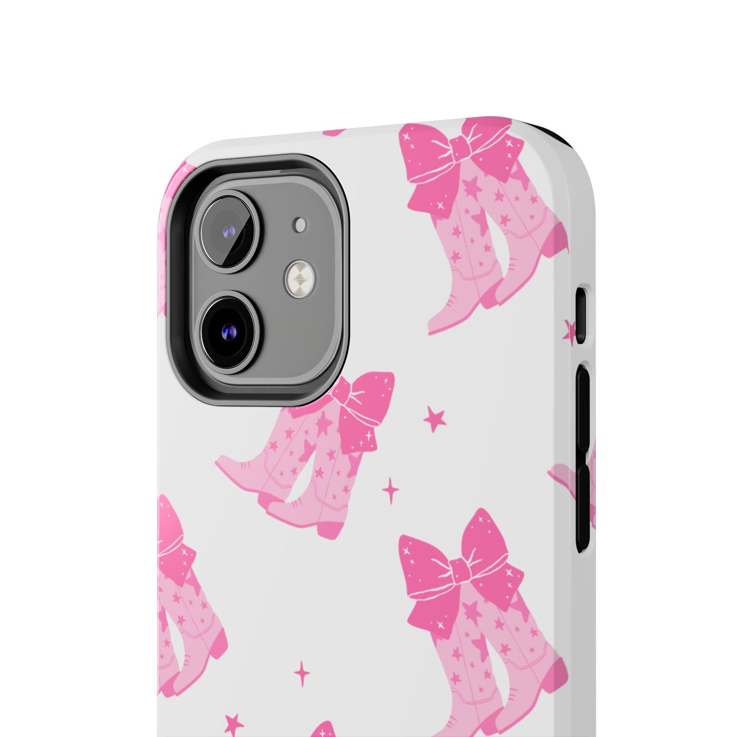 Pink Cowgirl Tough Phone Case - Trendy Protection with Bow Design