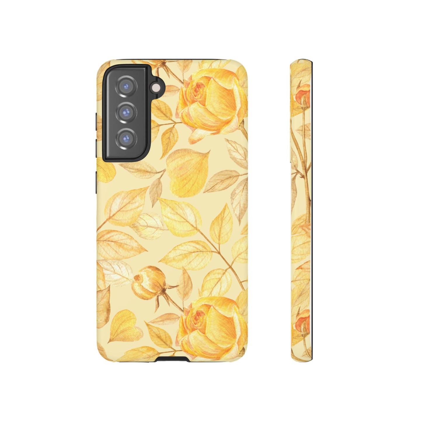 Yellow Dusk Tough Phone Case - Yellow Rose Design