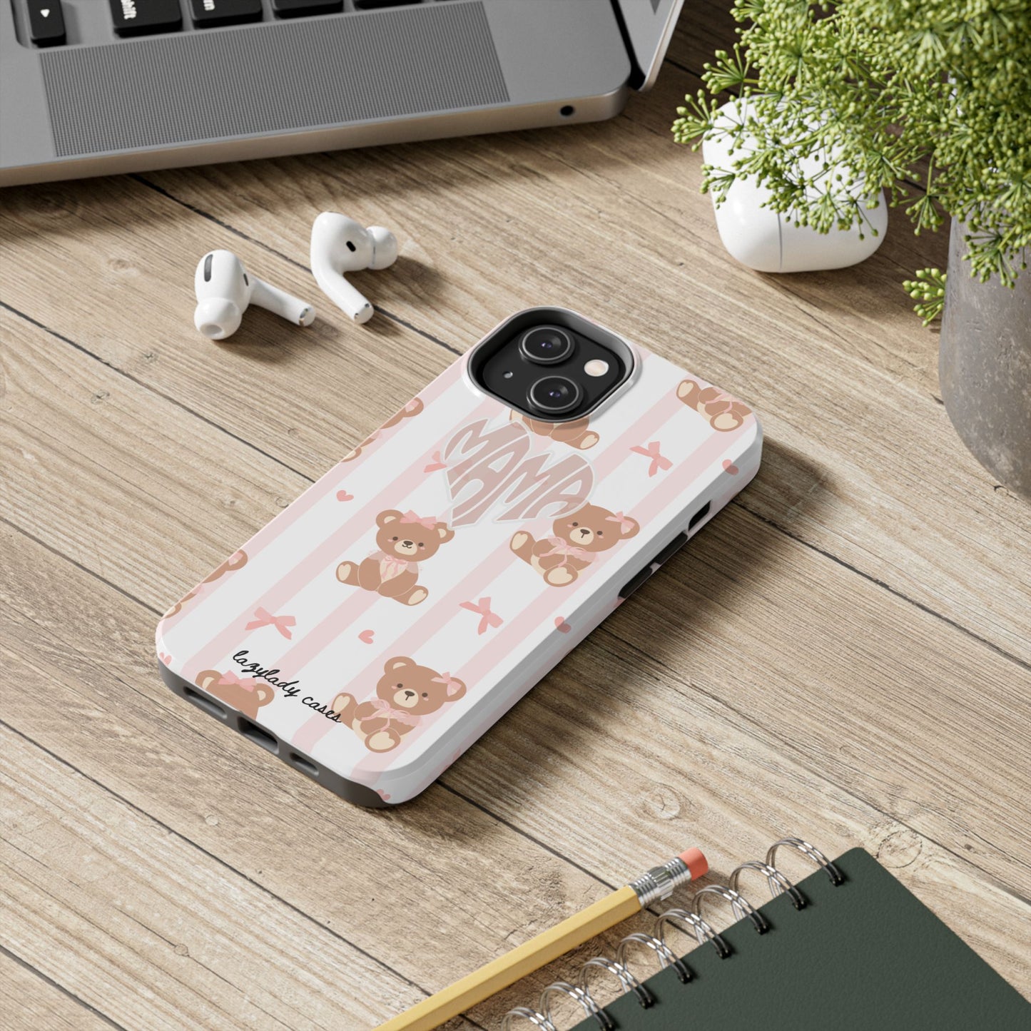 Cute Bear Mama Phone Case - Stylish Tough Case for Moms