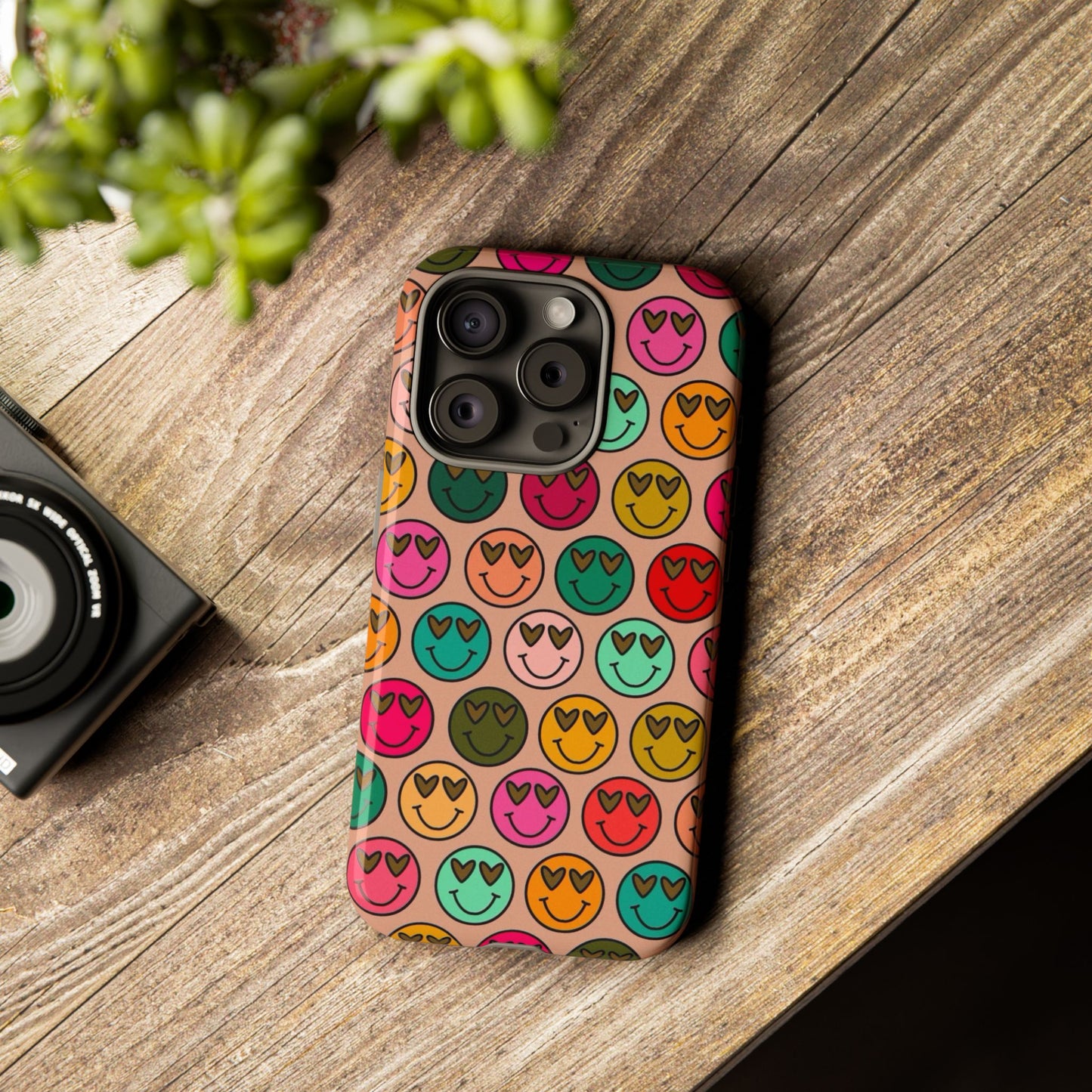Colorful Smiley Phone Case | Tough Cases, Cute Phone Cover, Happy Vibes, Gift for Friends, Fun Phone Accessory