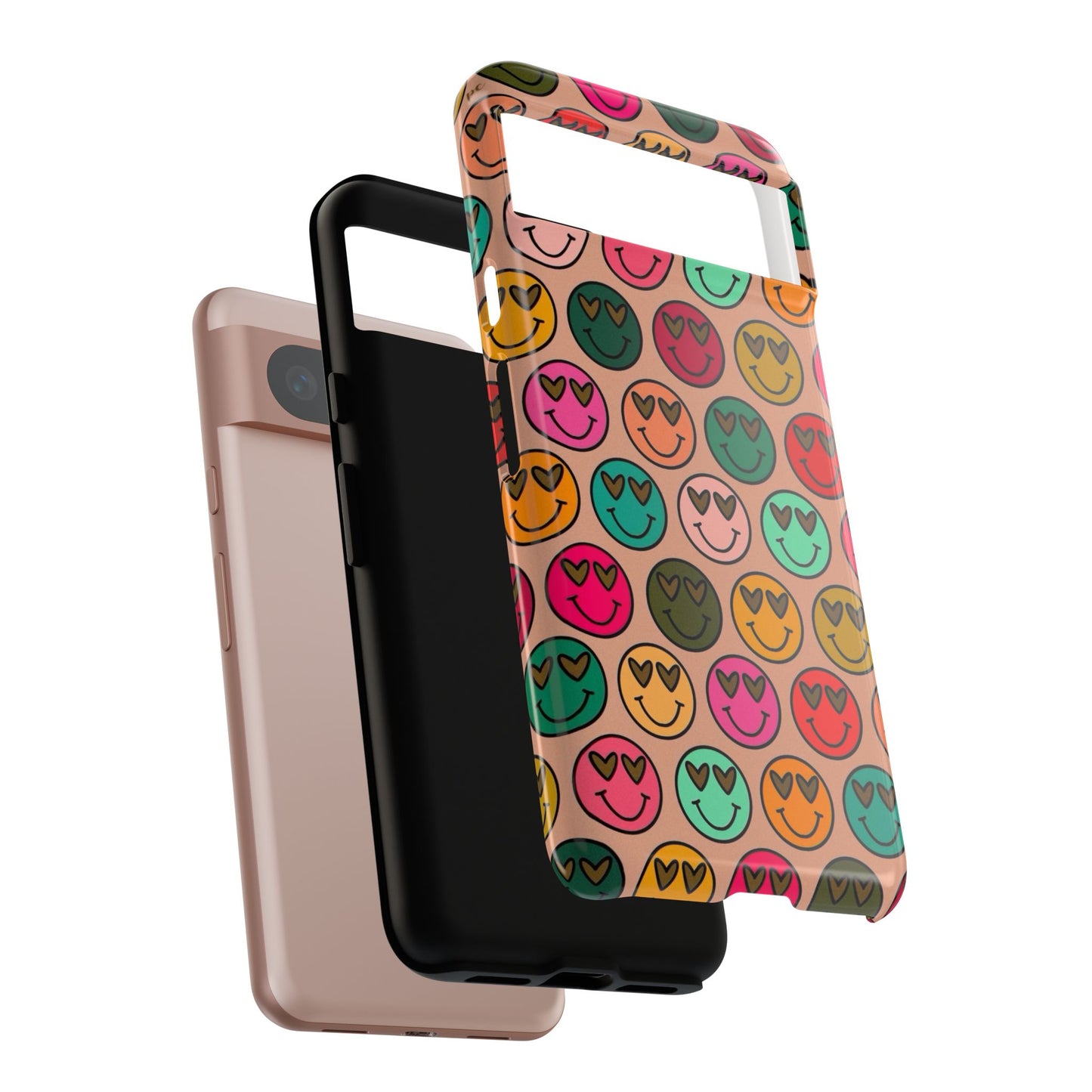 Colorful Smiley Phone Case | Tough Cases, Cute Phone Cover, Happy Vibes, Gift for Friends, Fun Phone Accessory