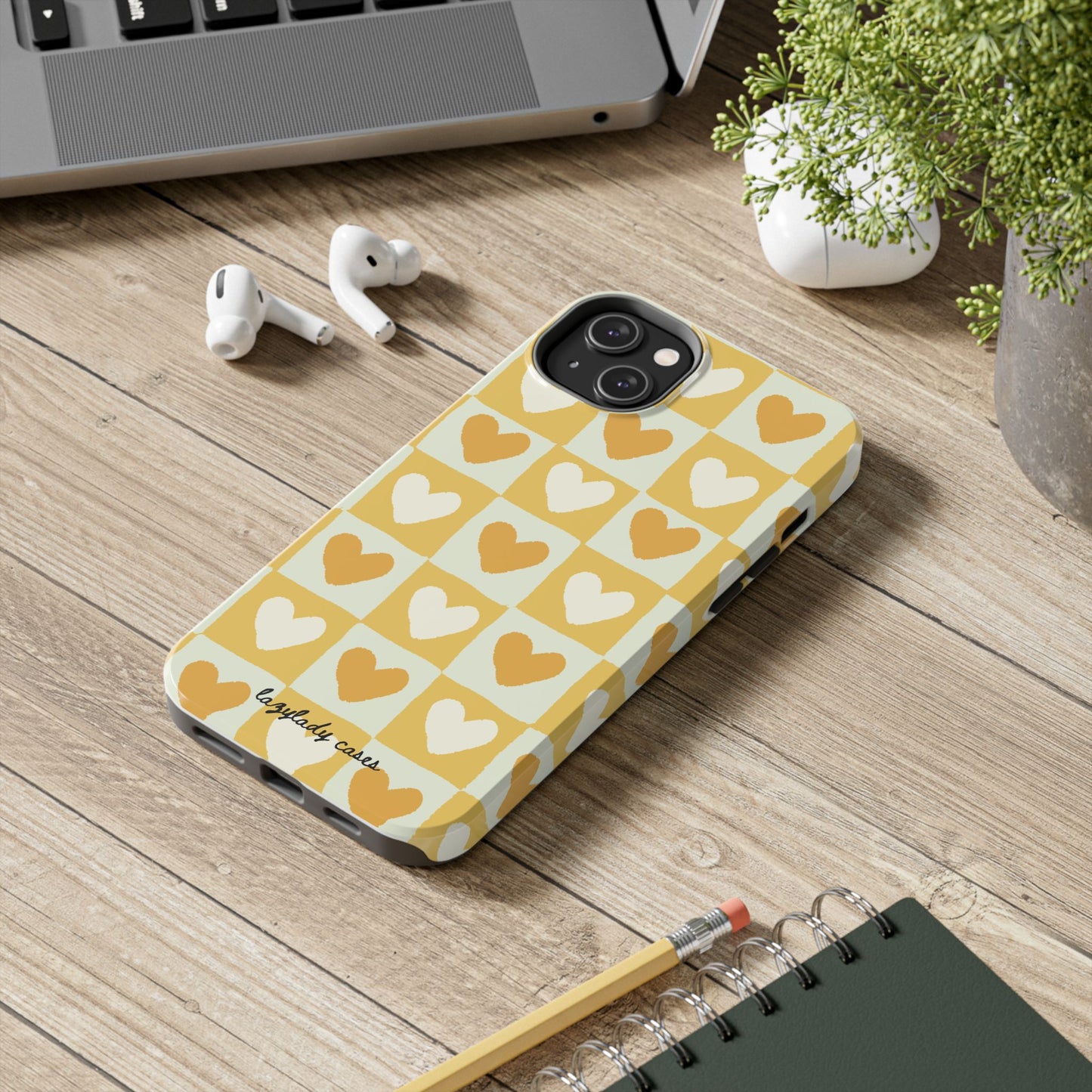 Heart Pattern Tough Phone Case - Cute & Durable for Everyday Use