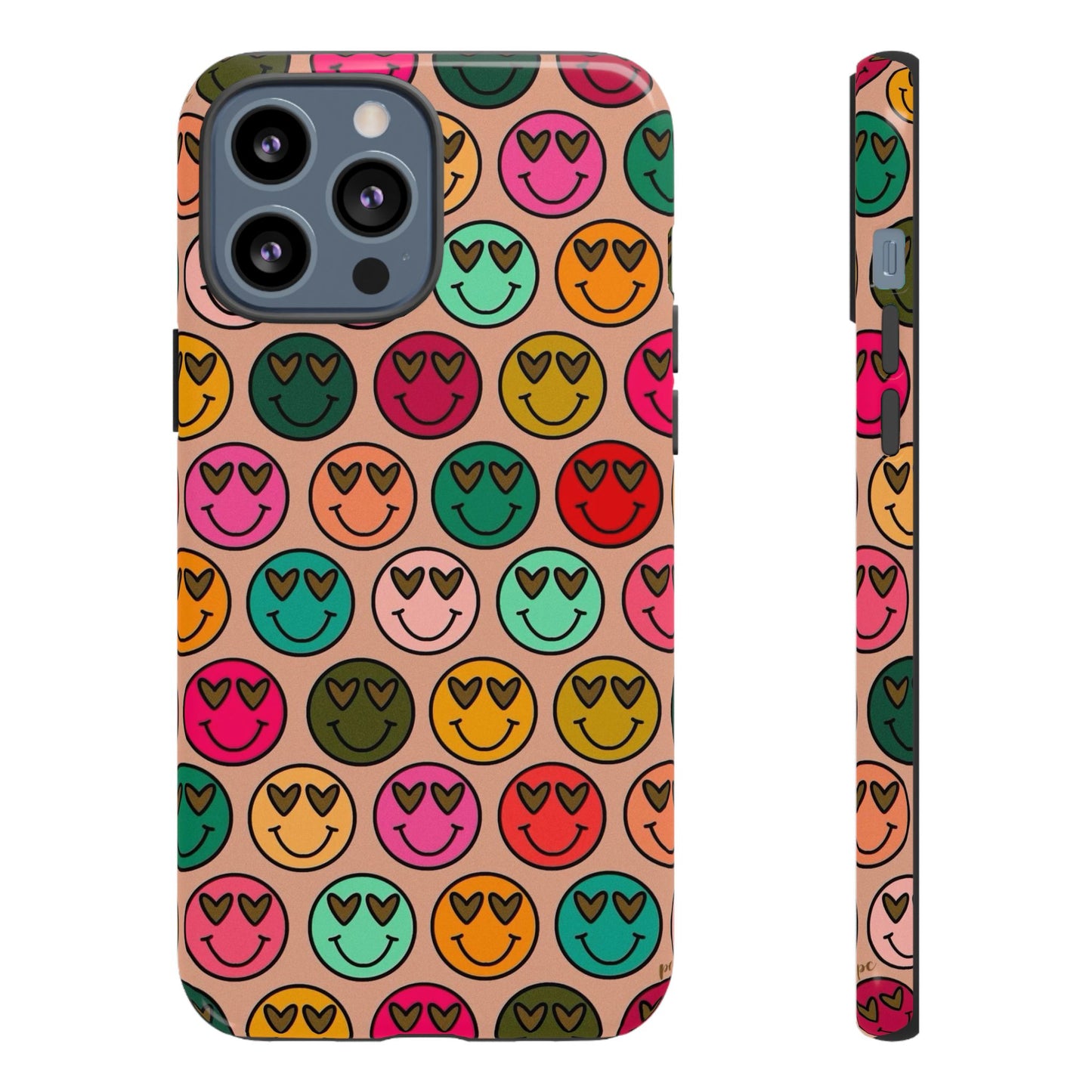 Colorful Smiley Phone Case | Tough Cases, Cute Phone Cover, Happy Vibes, Gift for Friends, Fun Phone Accessory