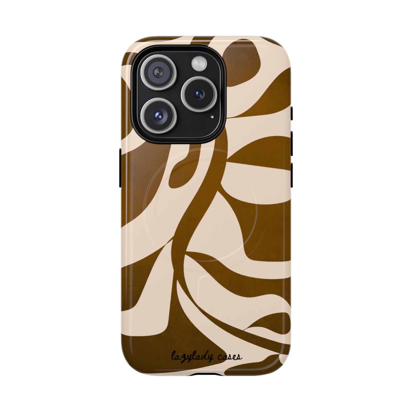 Brown Bonnet Stylish Tough Magnetic Phone Case - Trendy Abstract Design