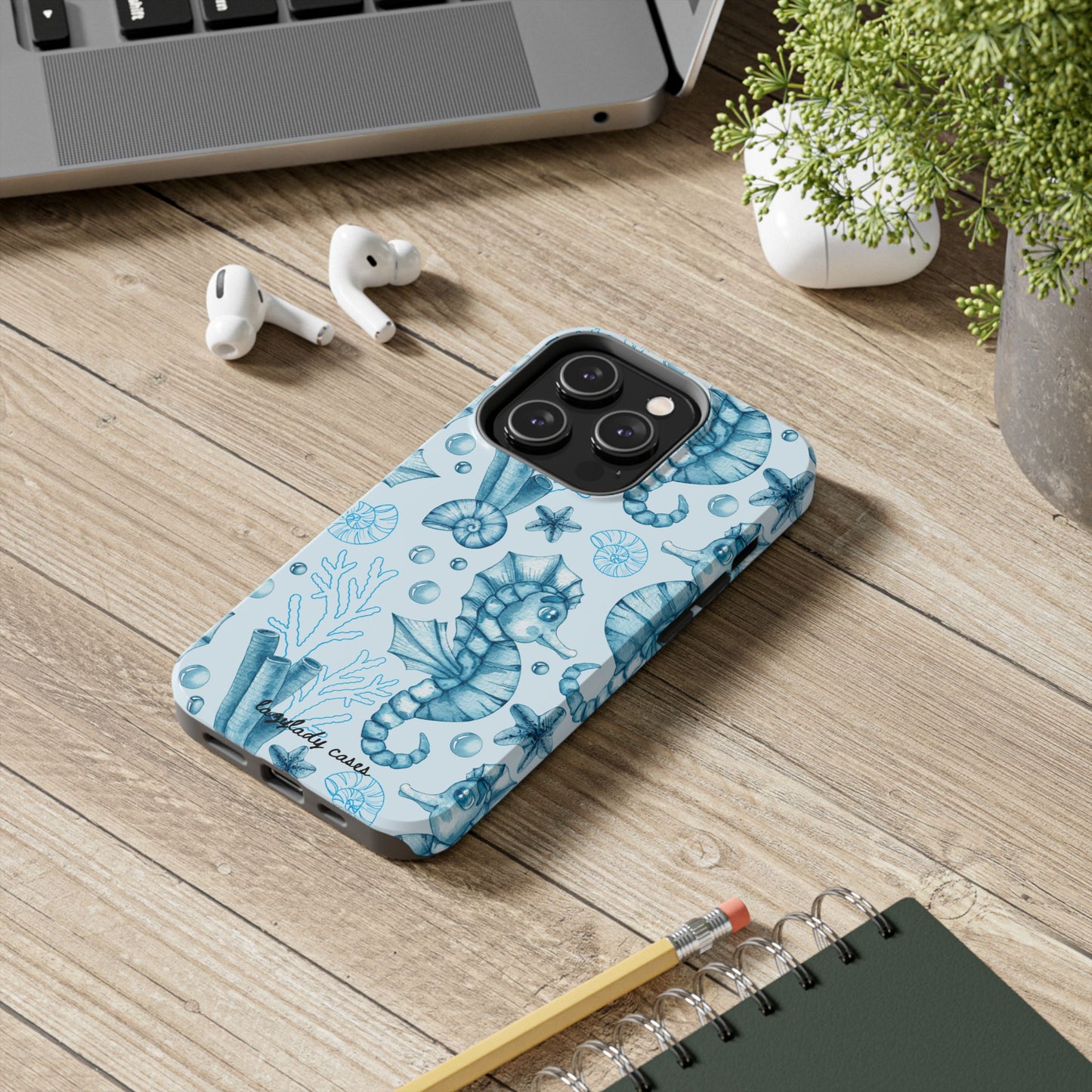 Coastal Seahorse Phone Case - Tough Protection with Beach Vibe