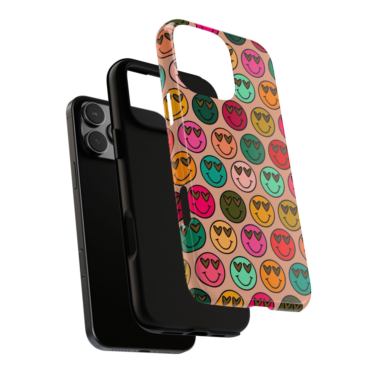 Colorful Smiley Phone Case | Tough Cases, Cute Phone Cover, Happy Vibes, Gift for Friends, Fun Phone Accessory