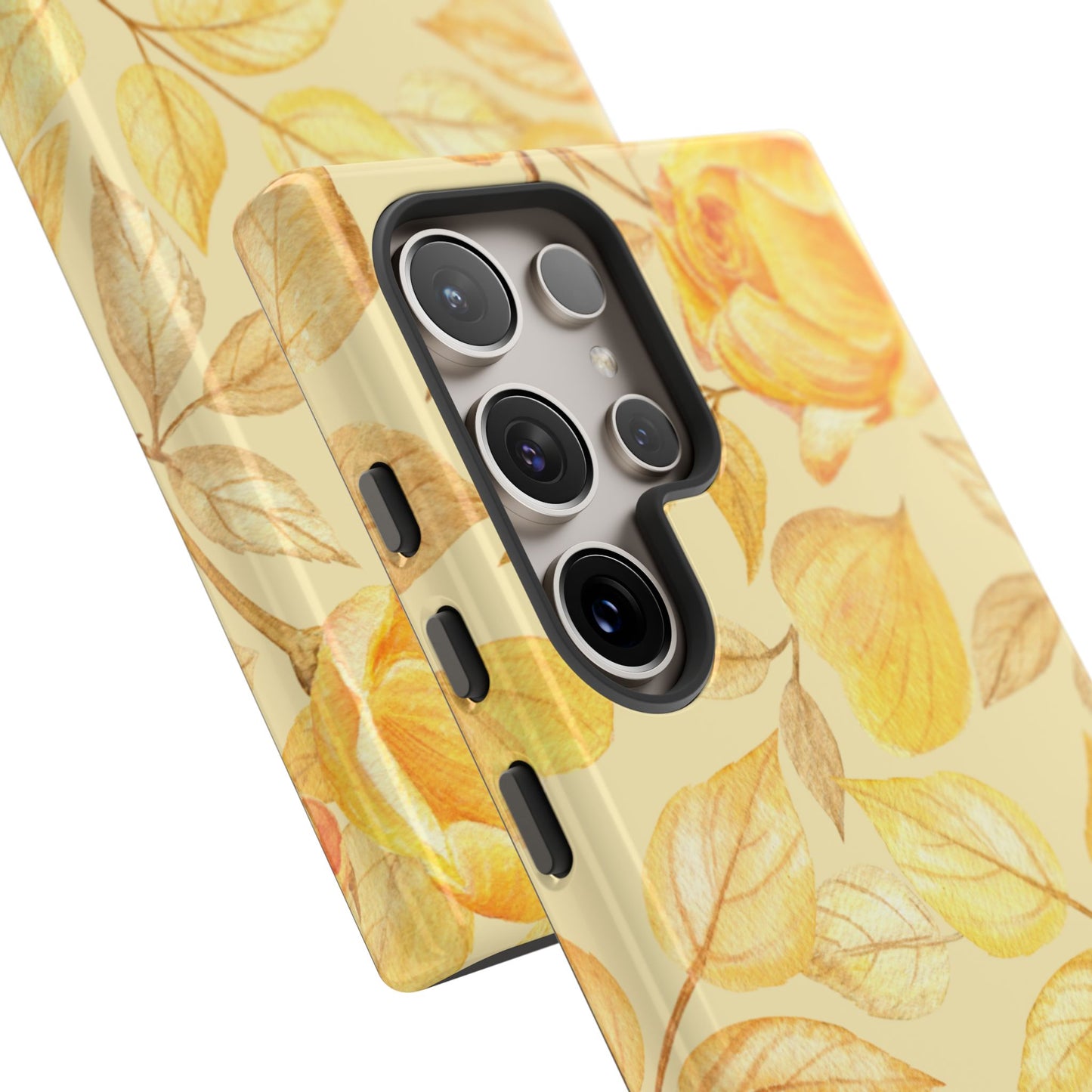 Yellow Dusk Tough Phone Case - Yellow Rose Design