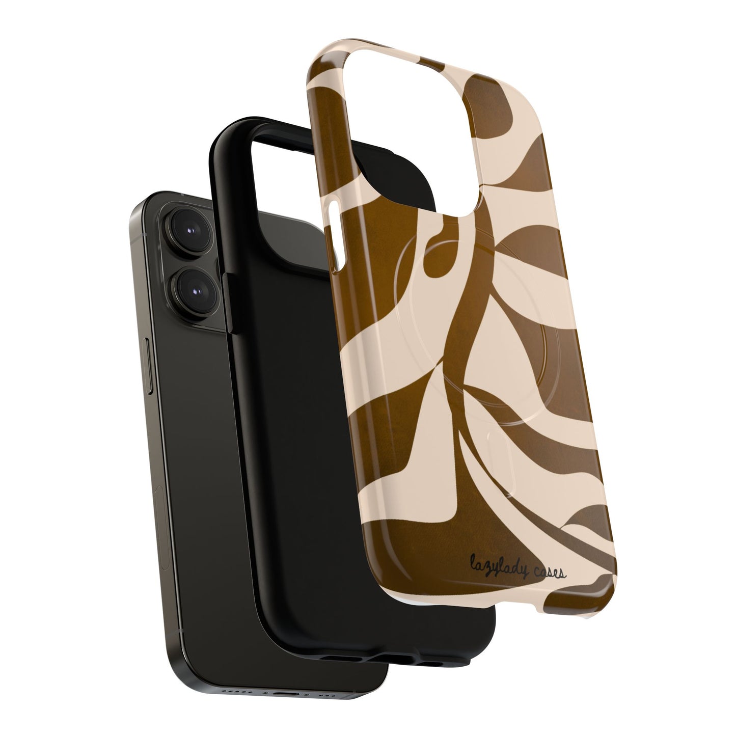 Brown Bonnet Stylish Tough Magnetic Phone Case - Trendy Abstract Design