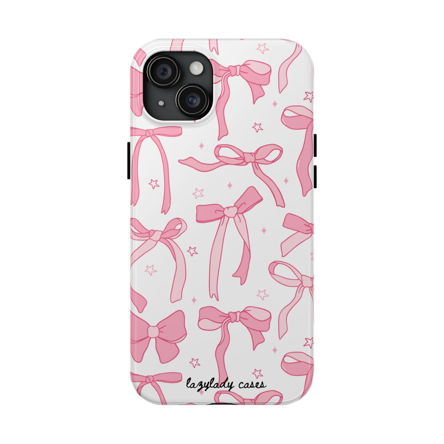 Cute Pink Bow Tough Phone Case - Stylish and Durable Protection