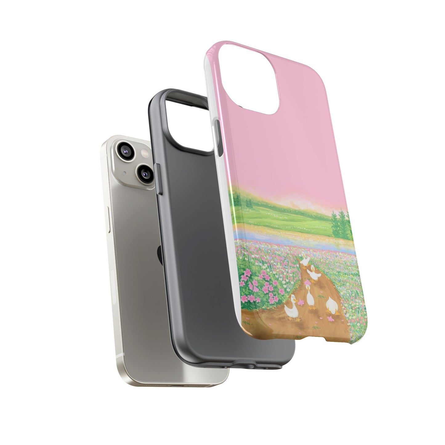 Pastel Floral Phone Case, Tough Cases for Nature Lovers, Cute Phone Accessories, Spring Gifts, Unique Mobile Covers