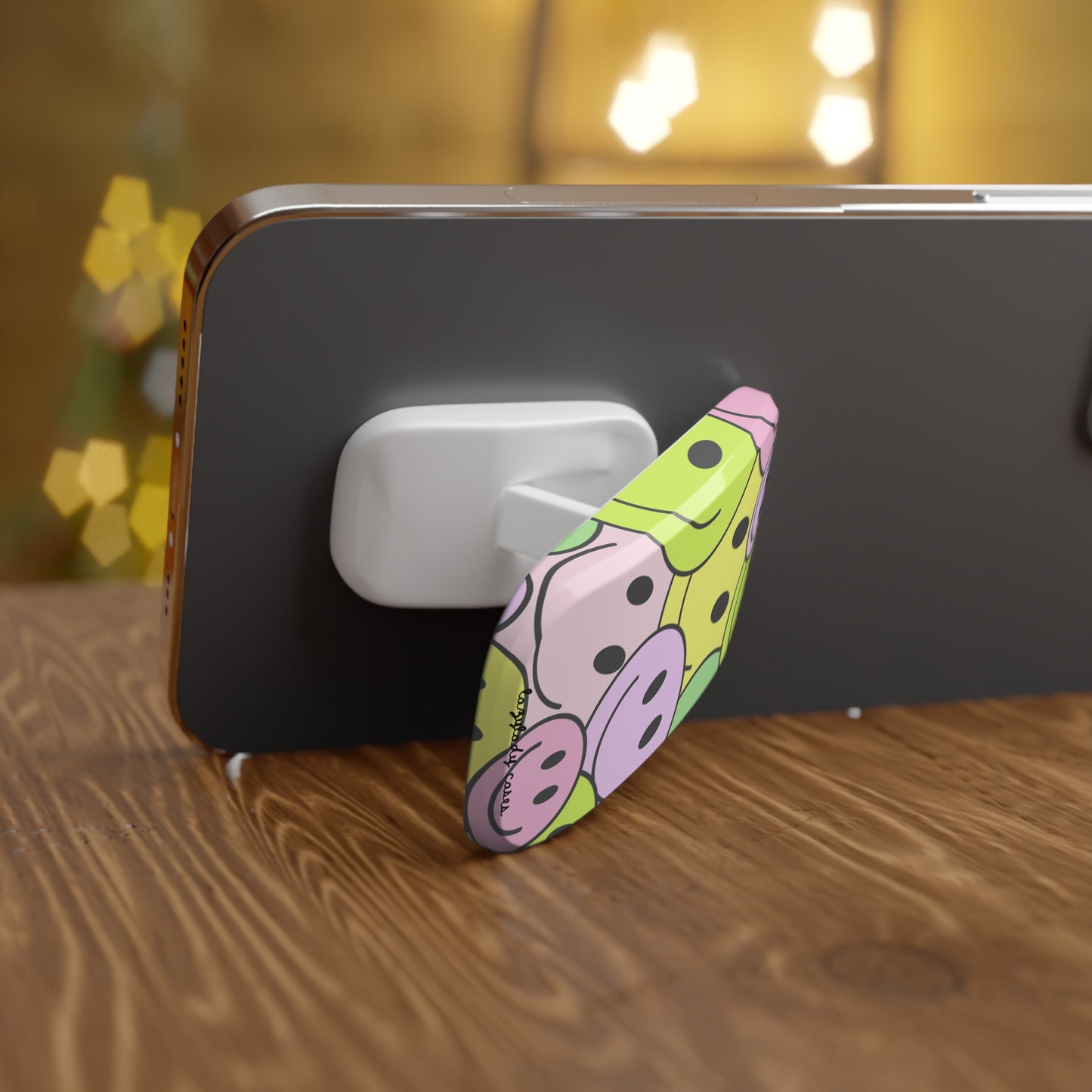 Colorful Smiley Face Phone Grip - Fun and Functional Accessory