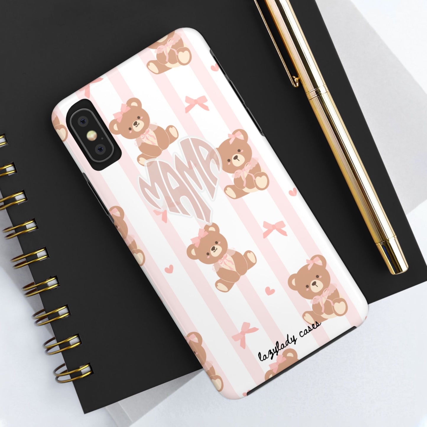 Cute Bear Mama Phone Case - Stylish Tough Case for Moms