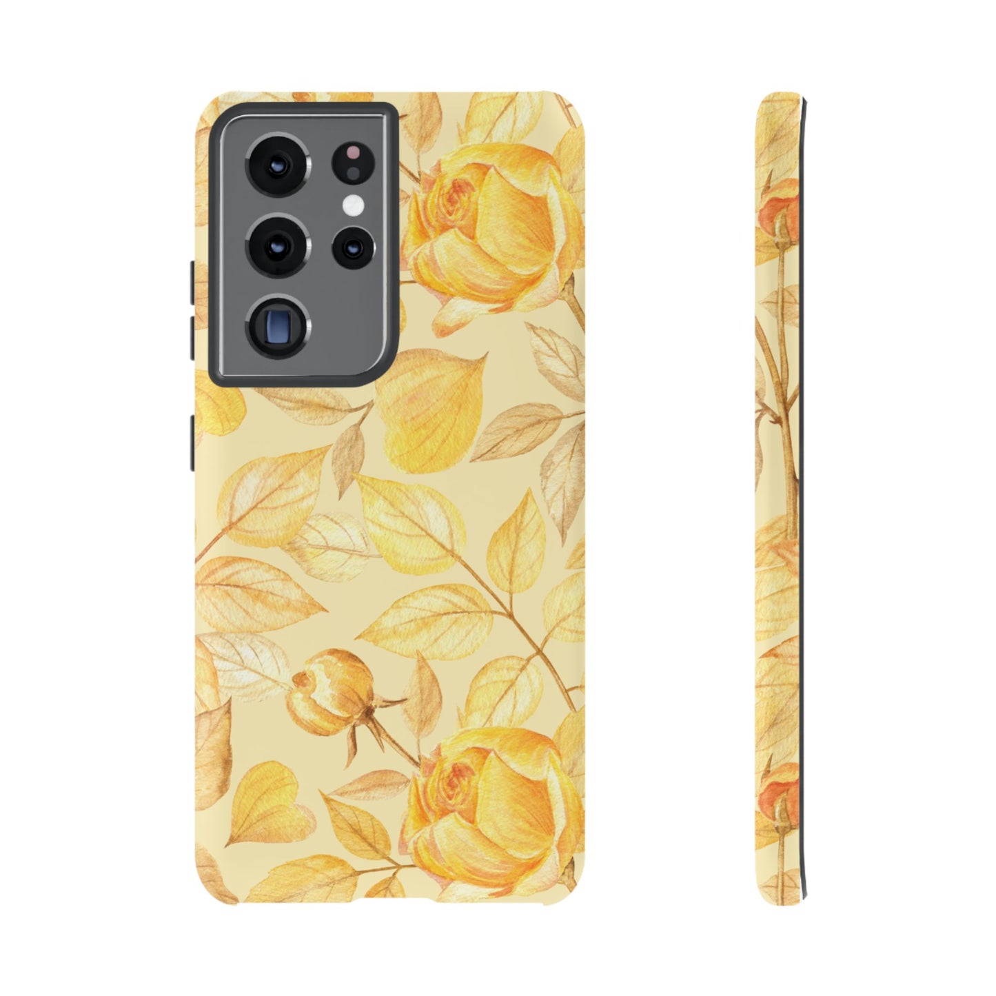 Yellow Dusk Tough Phone Case - Yellow Rose Design
