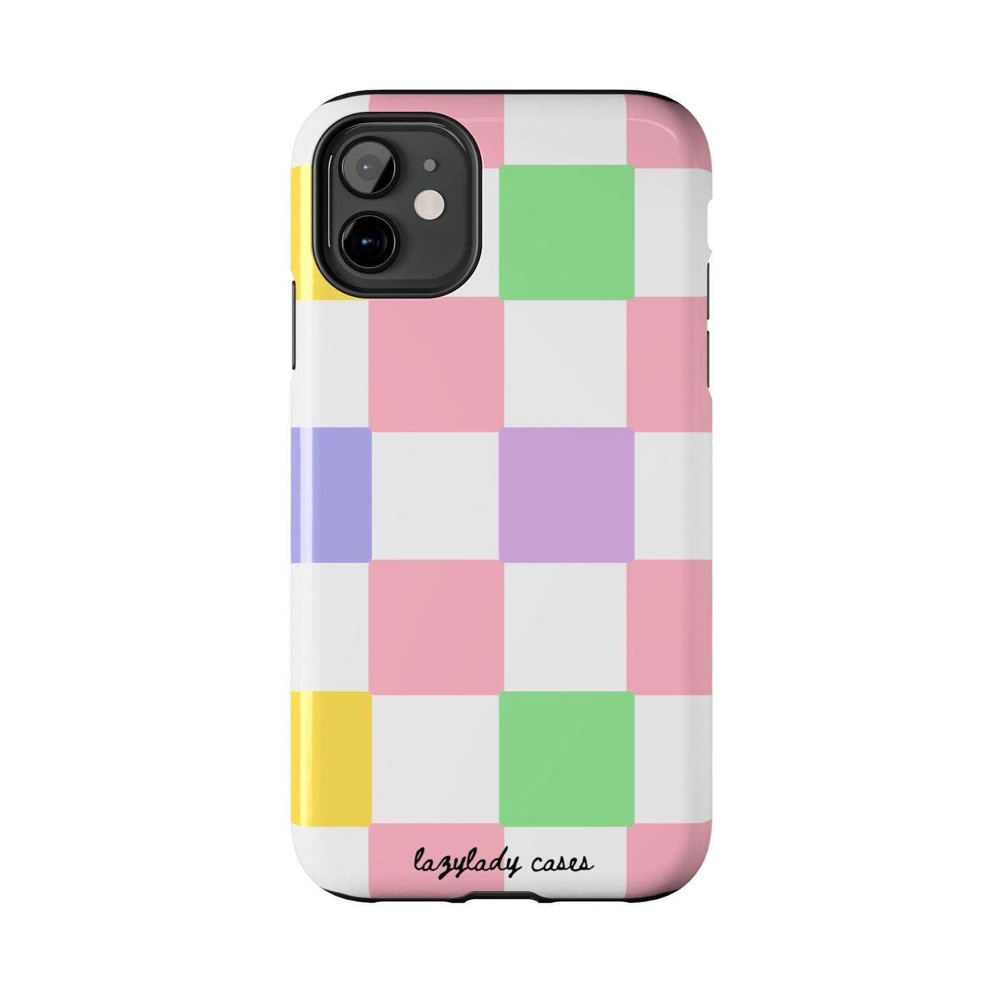 Colorful Checkerboard Tough Phone Case – Vibrant & Durable Protection