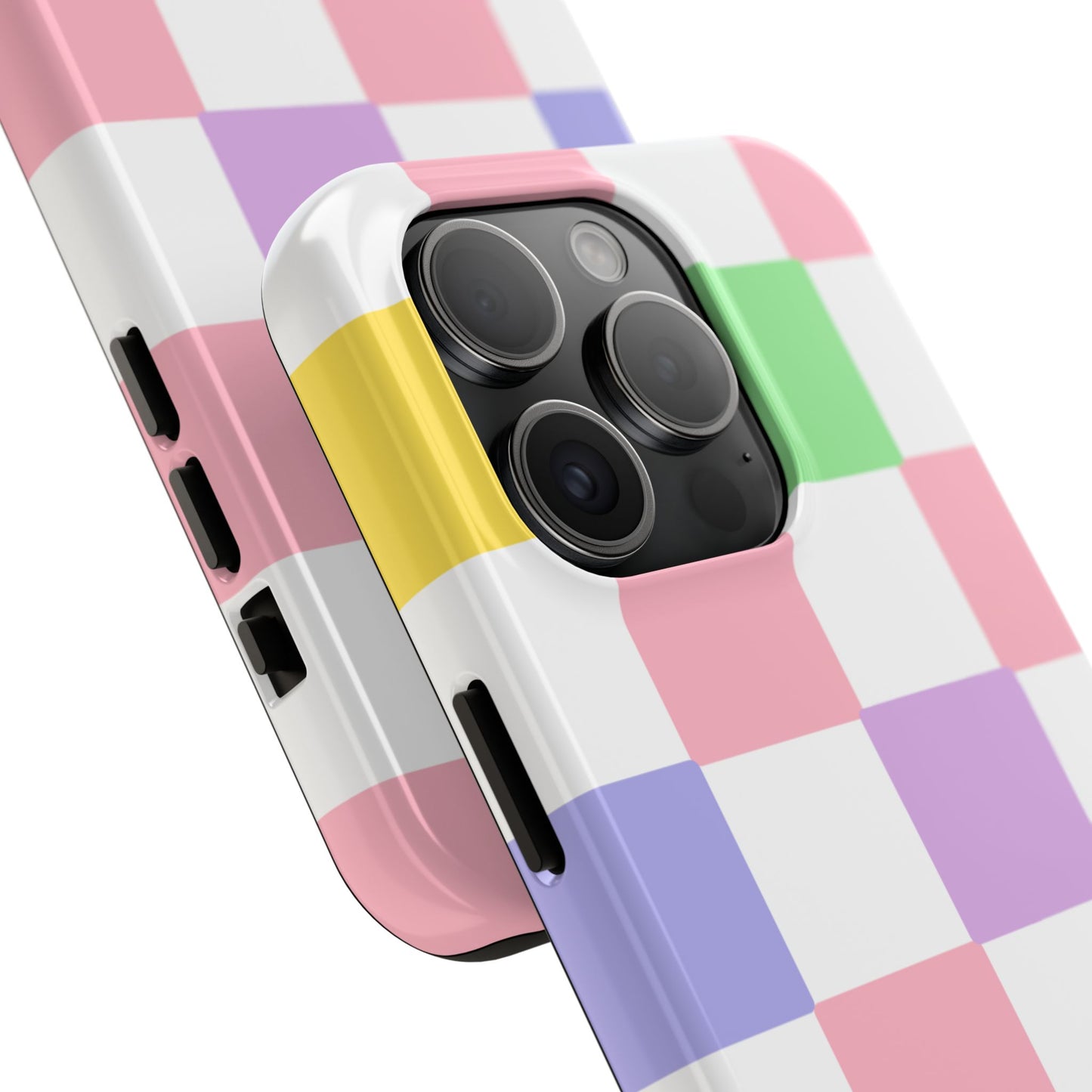 Colorful Checkerboard Tough Phone Case – Vibrant & Durable Protection