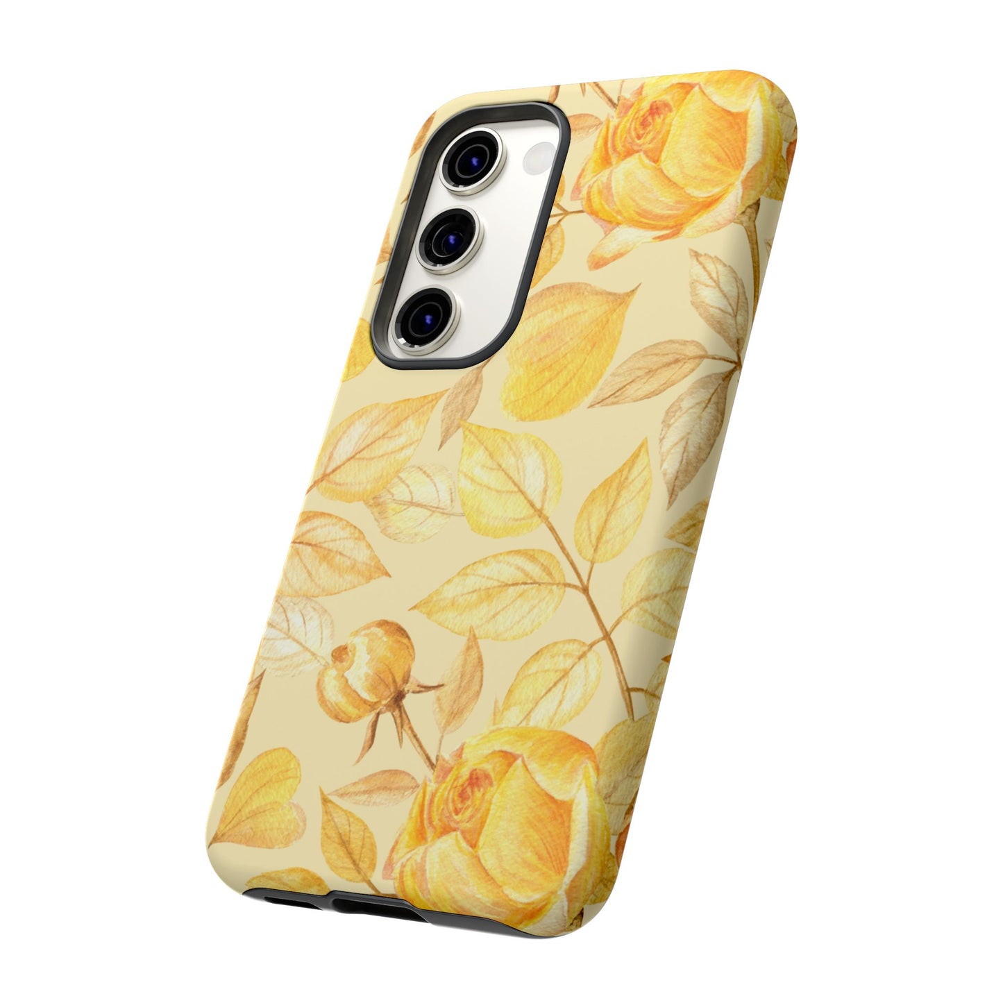 Yellow Dusk Tough Phone Case - Yellow Rose Design