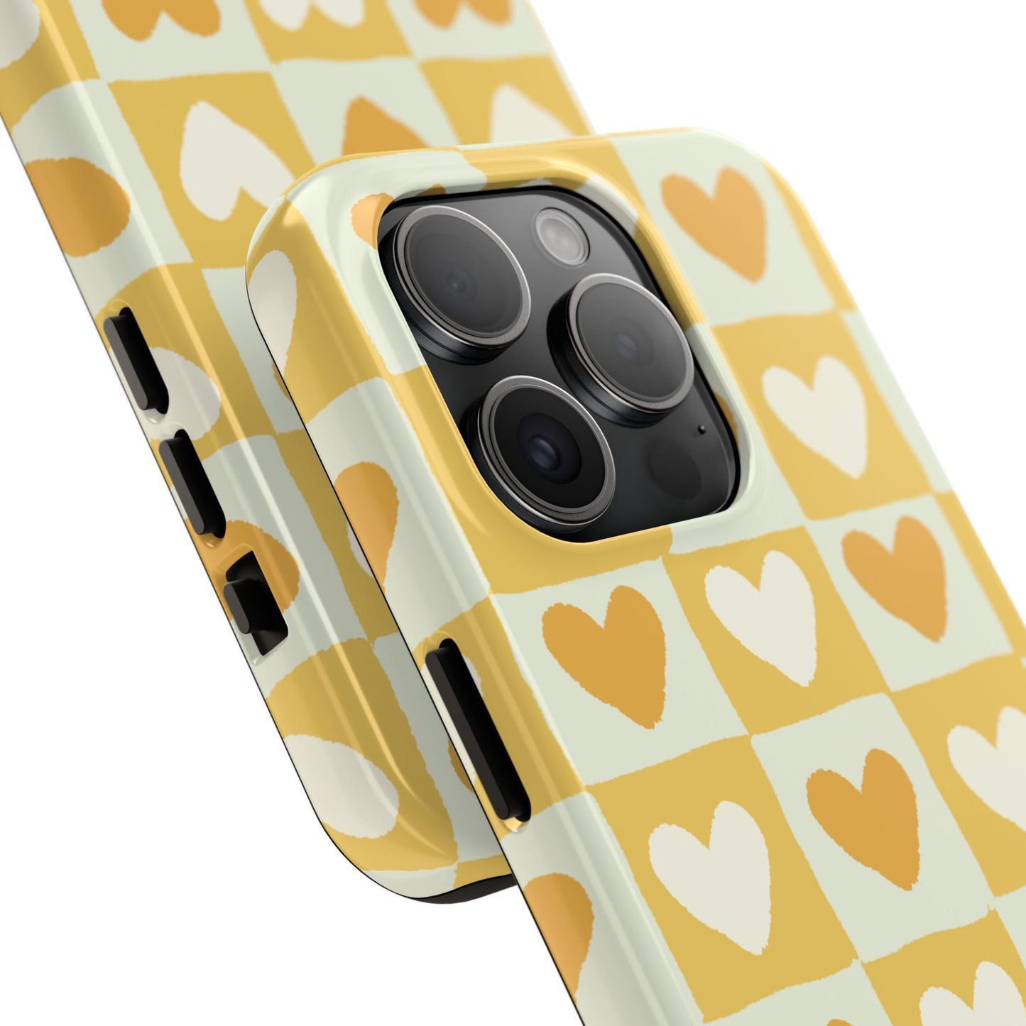 Heart Pattern Tough Phone Case - Cute & Durable for Everyday Use