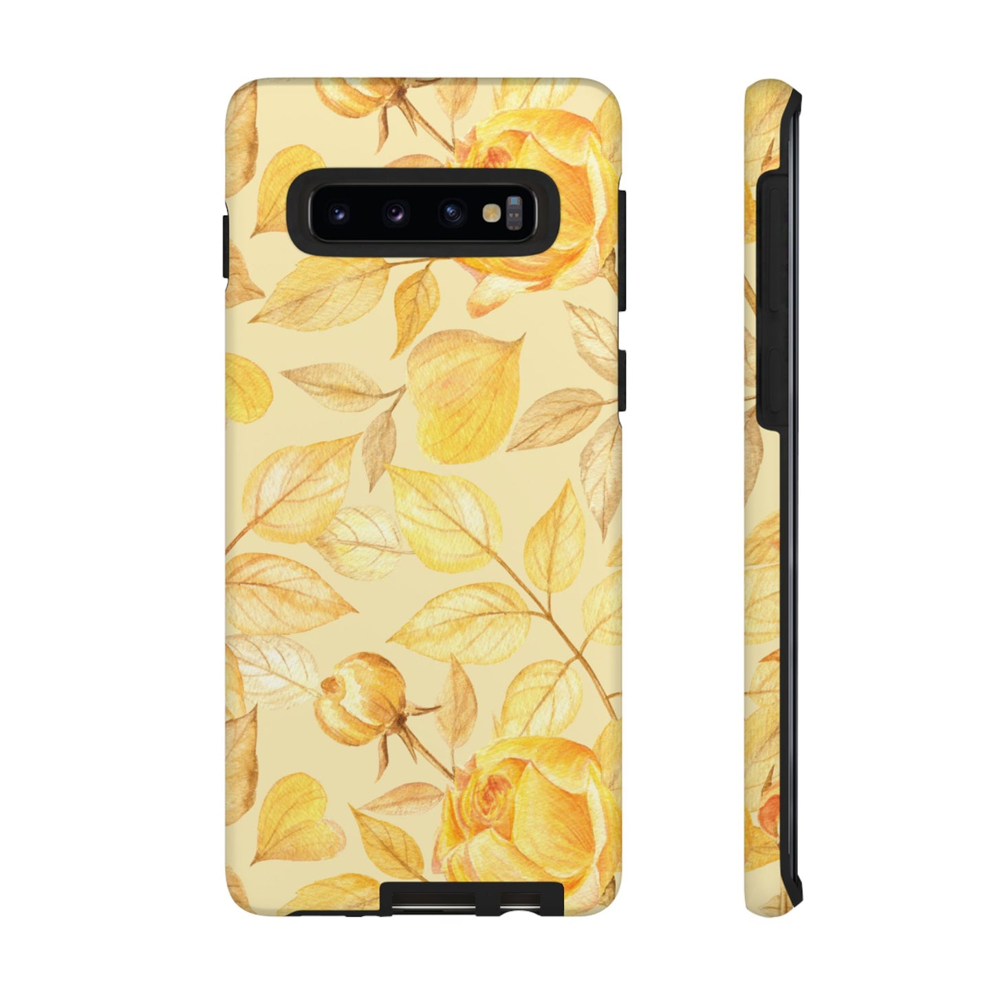 Yellow Dusk Tough Phone Case - Yellow Rose Design