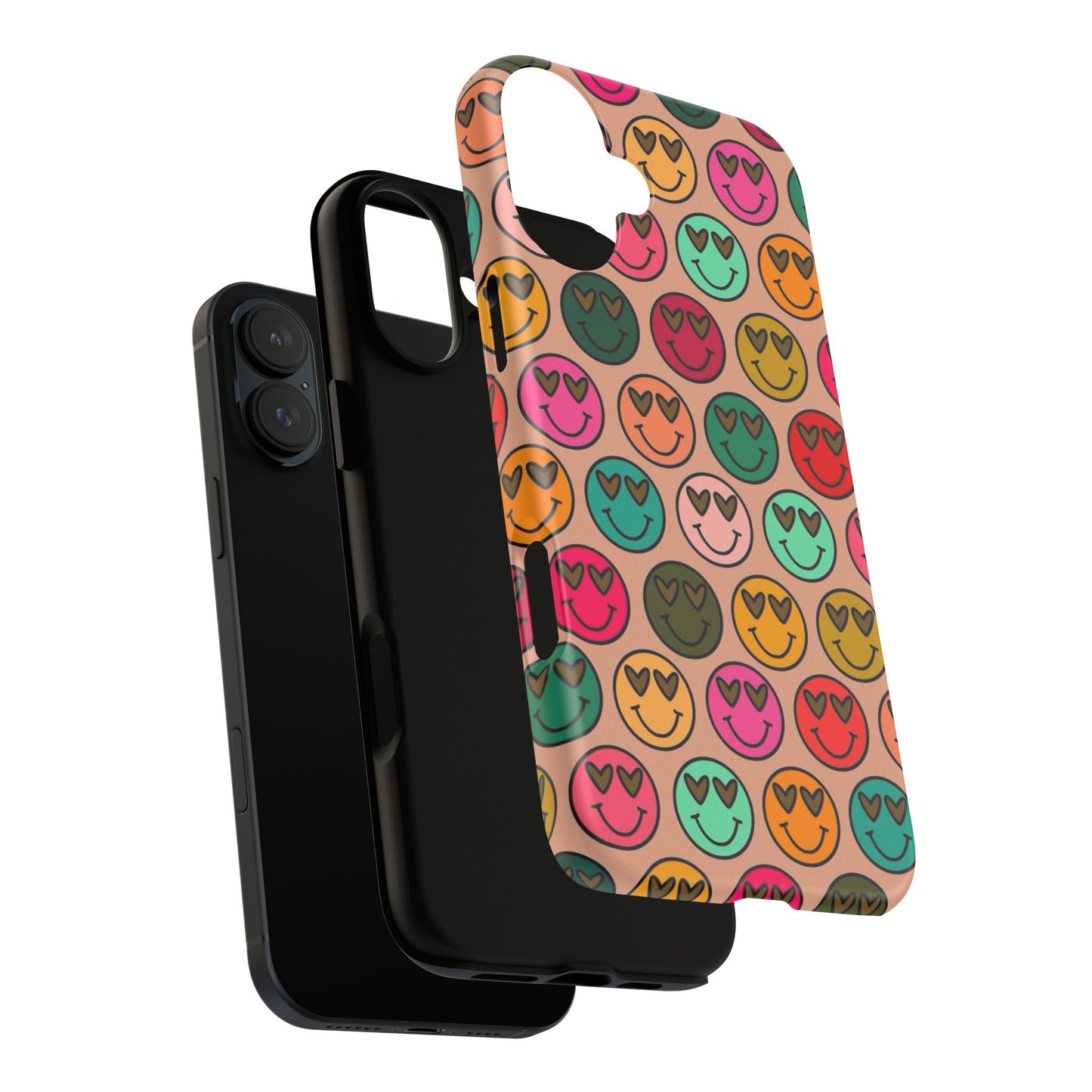 Colorful Smiley Phone Case | Tough Cases, Cute Phone Cover, Happy Vibes, Gift for Friends, Fun Phone Accessory