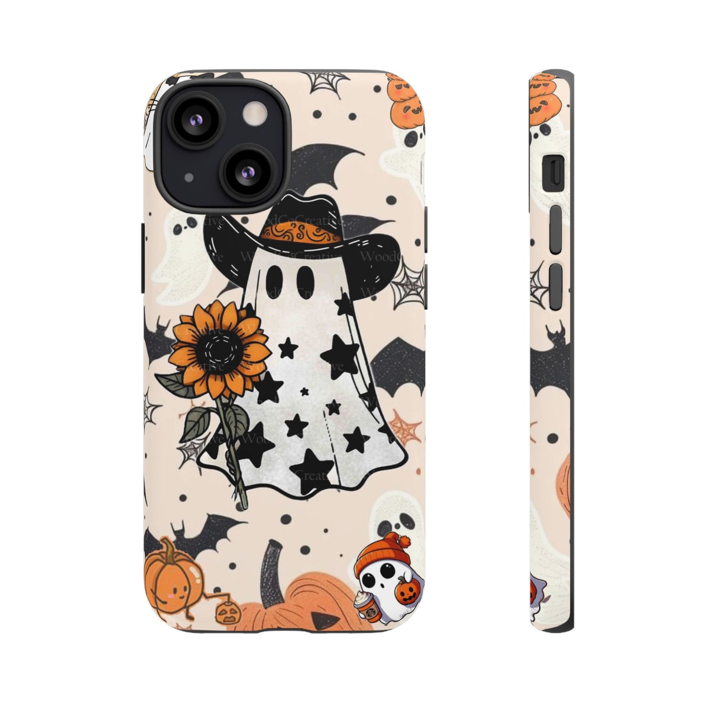 Cute Ghost Phone Case, Halloween Decor, Spooky Gift, Fall Accessories, Pumpkin Lover's Gift, Autumn Vibes, Trick or Treat