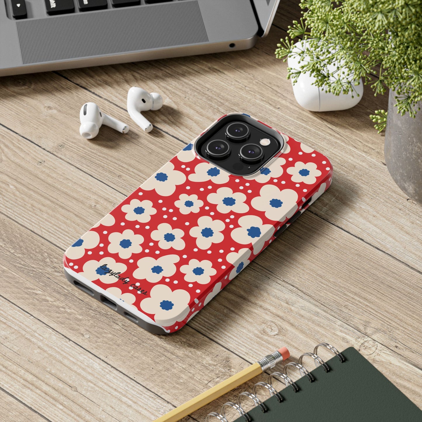 Blossom Floral Tough Phone Case - Durable Protection with Vintage Charm