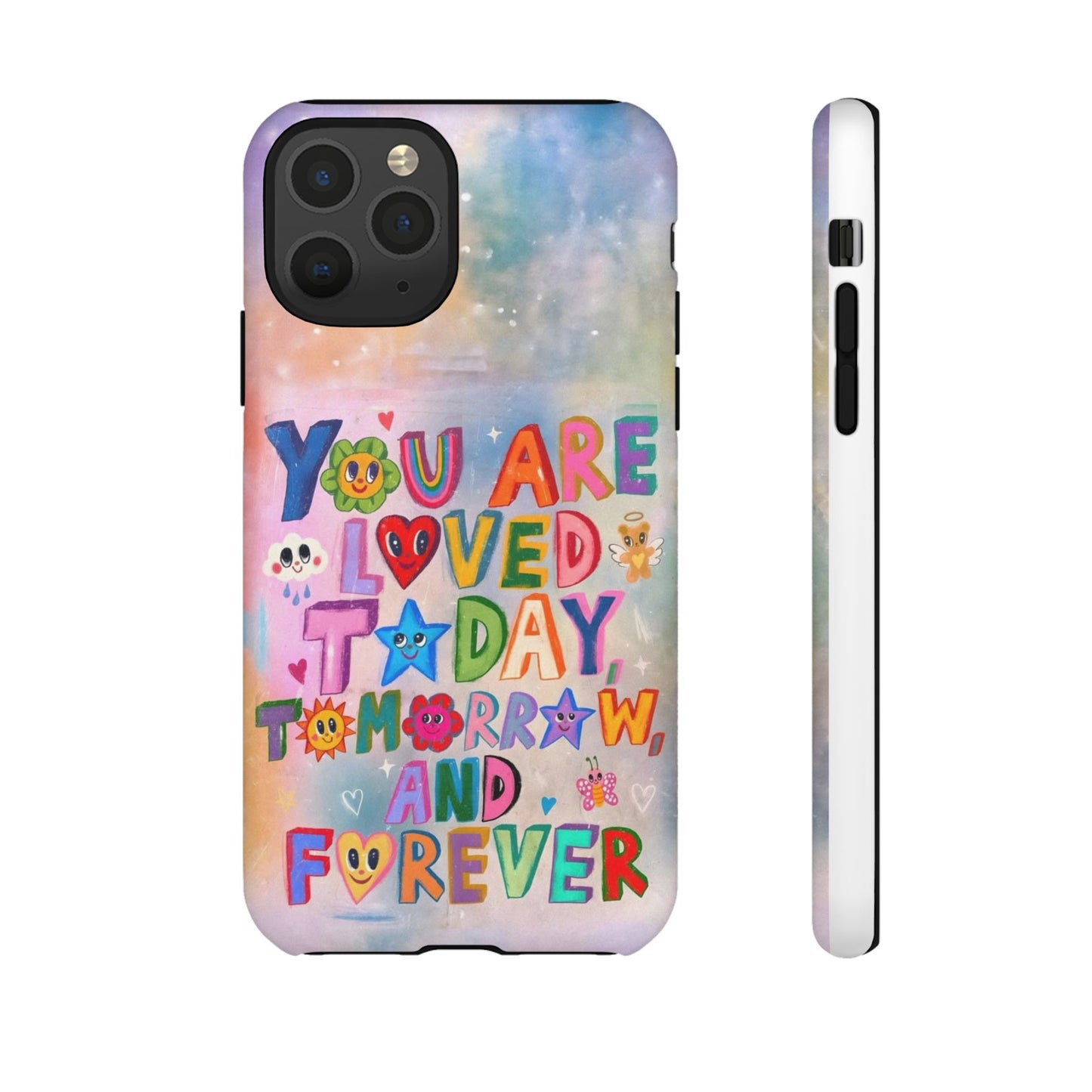 Colorful Phone Case with Positive Affirmations, Inspirational Phone Shell, Cute Gift for Teens, Motivational Tech Accessory, I Love You Case