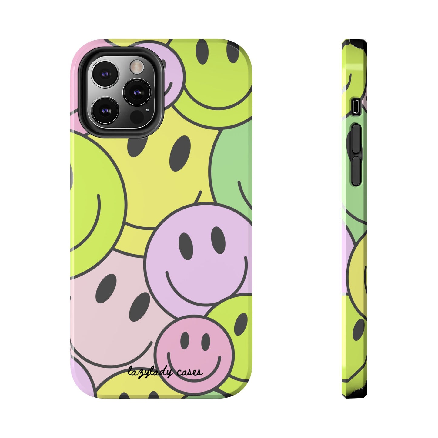 Colorful Smiley Face Tough Phone Case - Fun, Durable Protection for All Ages