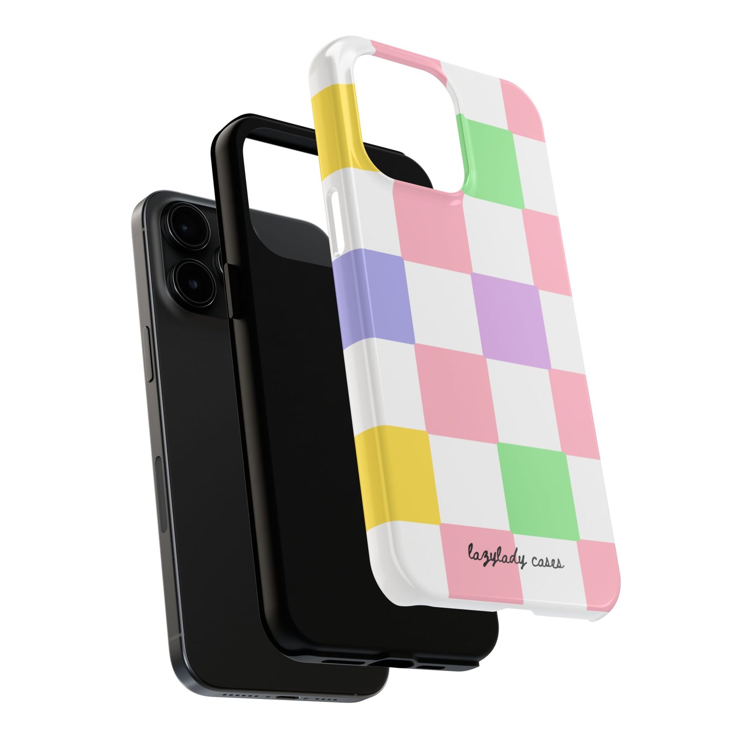 Colorful Checkerboard Tough Phone Case – Vibrant & Durable Protection