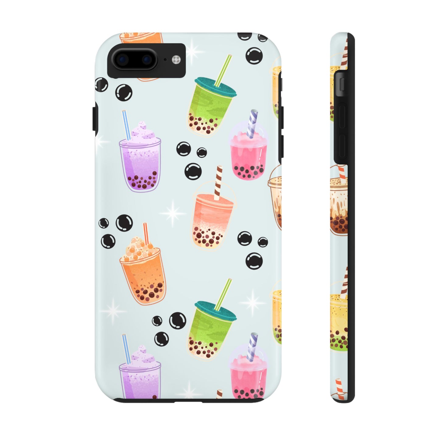 Colorful Boba Tea Phone Case, Tough Phone Cases for Drink Lovers, Cute Phone Accessory, Fun Gifts for Friends, Summer Vibes