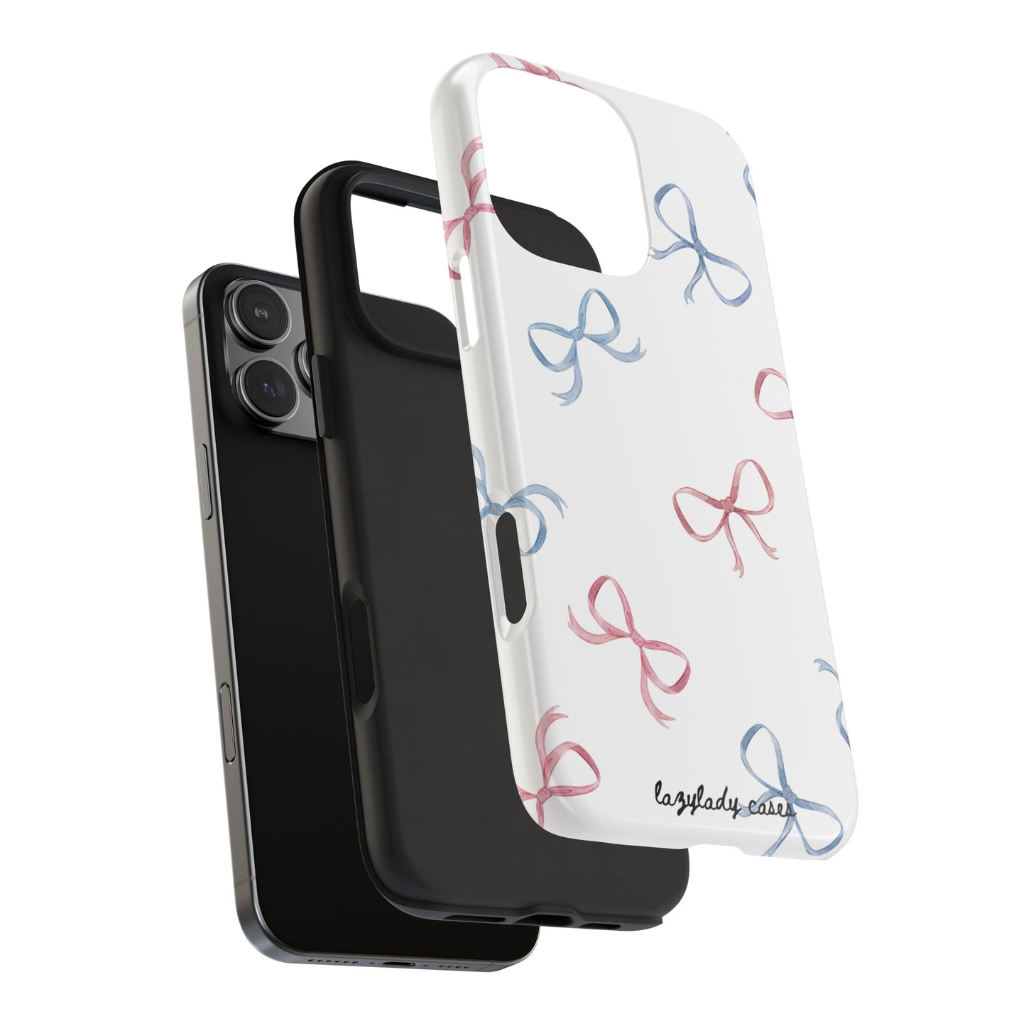 Chic Bow Pattern Tough Phone Case | Stylish Protection for Your Device