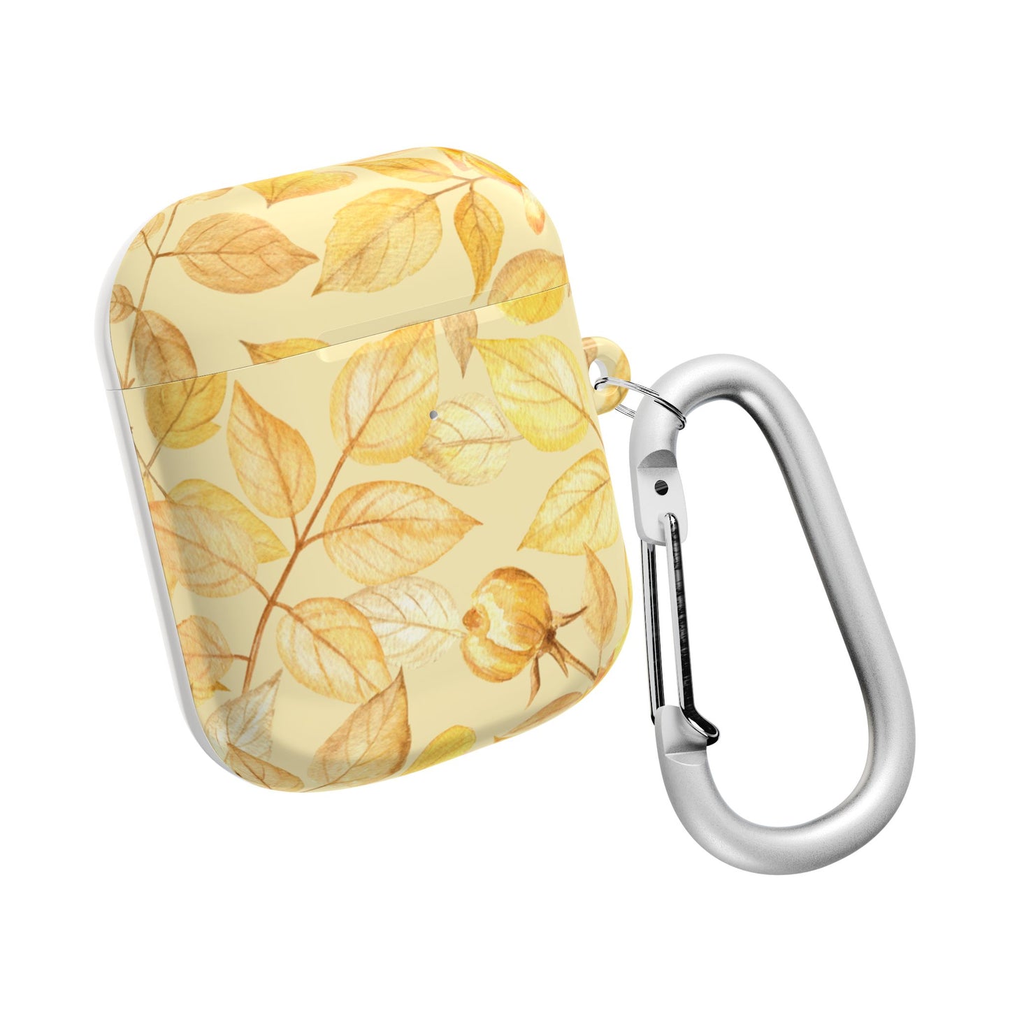Yellow Dusk AirPod Case - Elegant Leaves Design for Nature Lovers