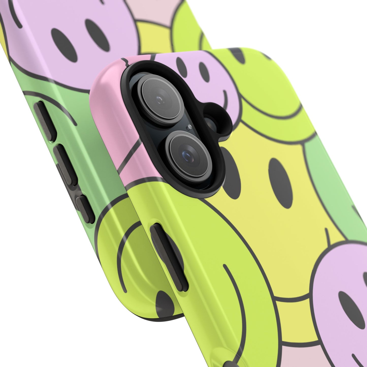 Colorful Smiley Face Tough Phone Case - Fun, Durable Protection for All Ages