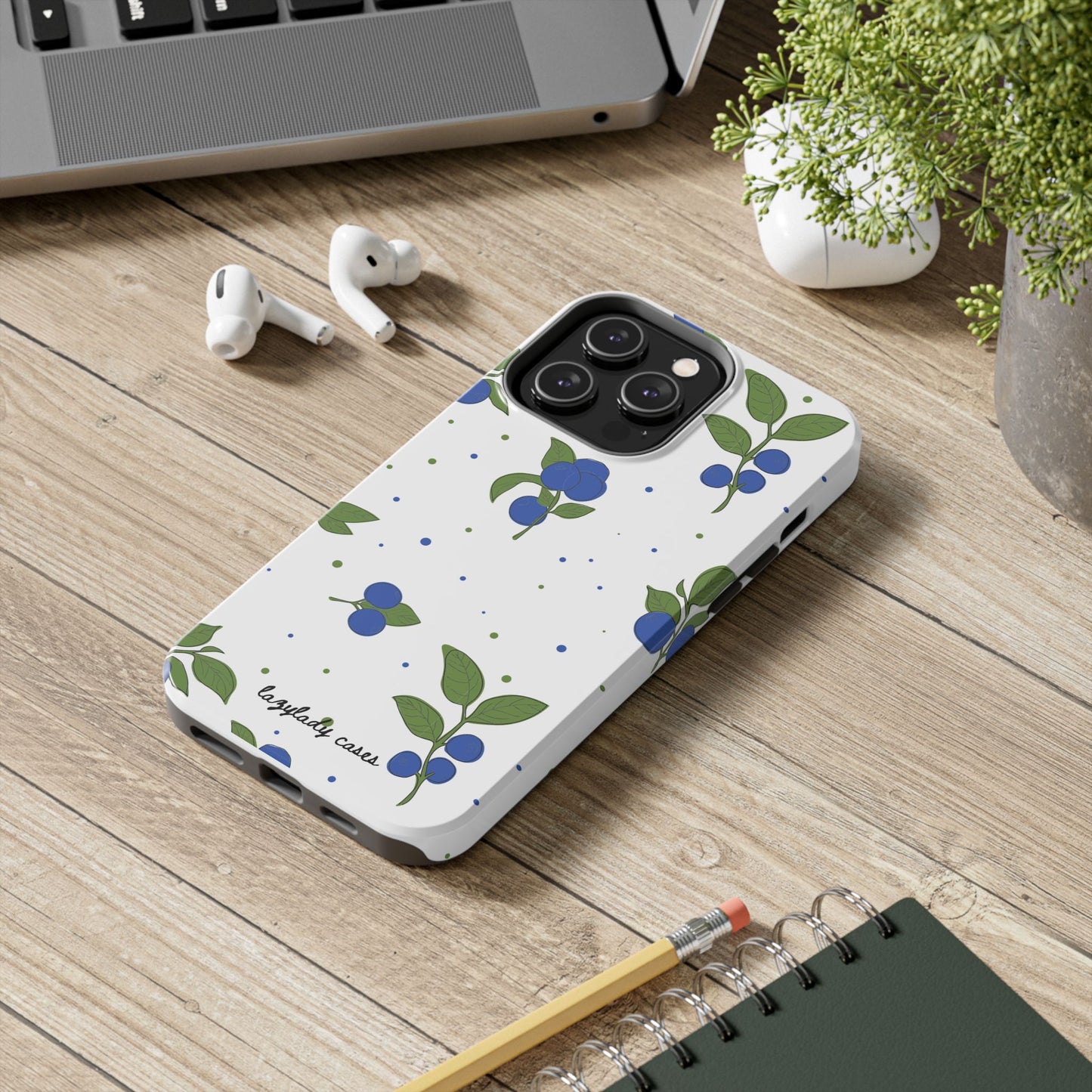 Blueberry Tough Phone Case - Durable Berry Design for Everyday Protection