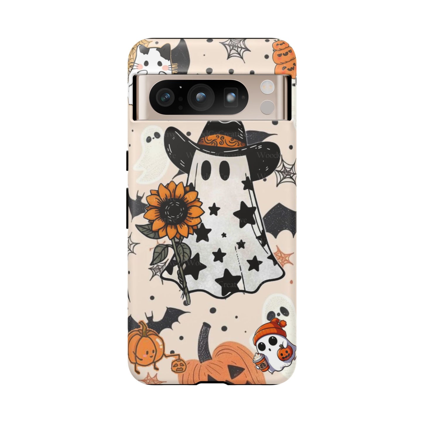 Cute Ghost Phone Case, Halloween Decor, Spooky Gift, Fall Accessories, Pumpkin Lover's Gift, Autumn Vibes, Trick or Treat