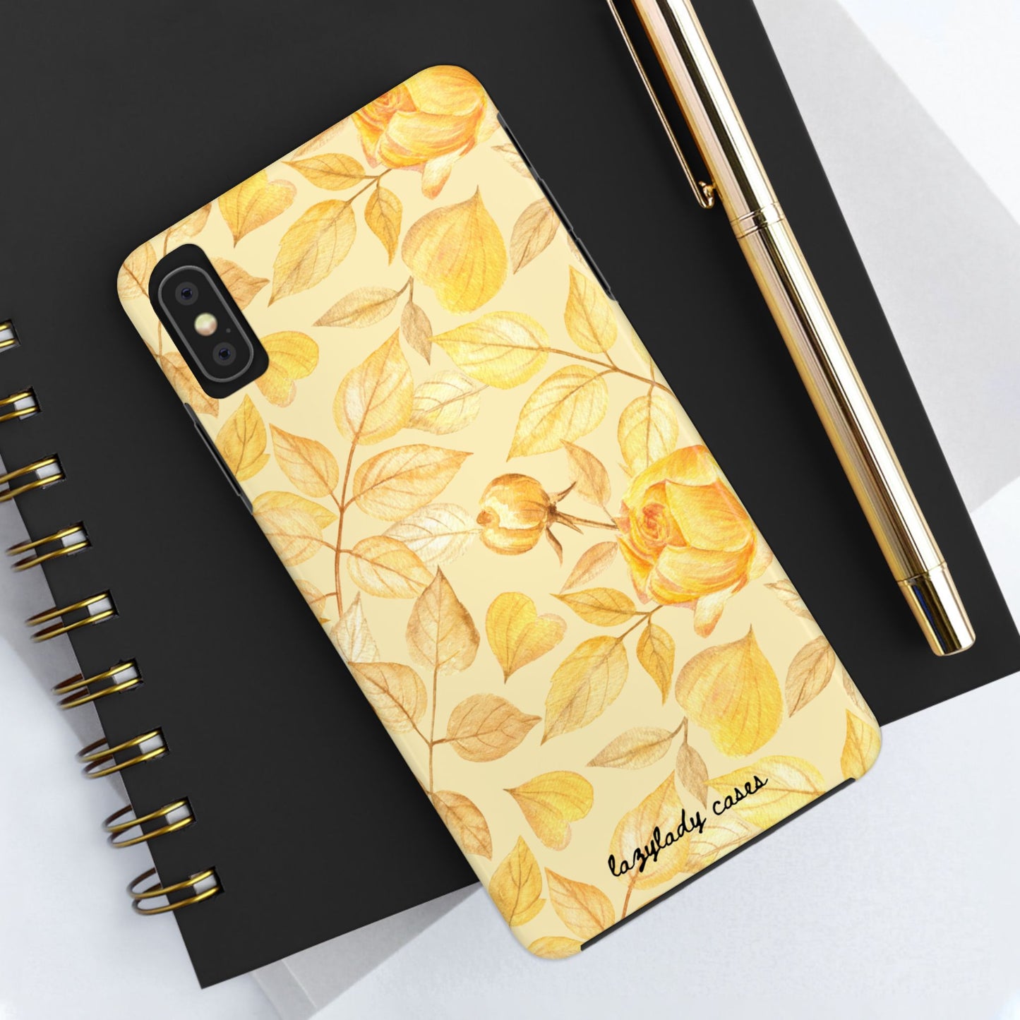 Yellow Dusk Tough Phone Case – Durable Protection with Yellow Roses Design