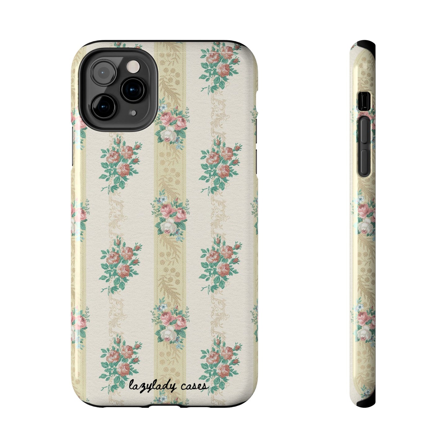 Elegant Floral Tough Phone Case - Vintage Inspired Design