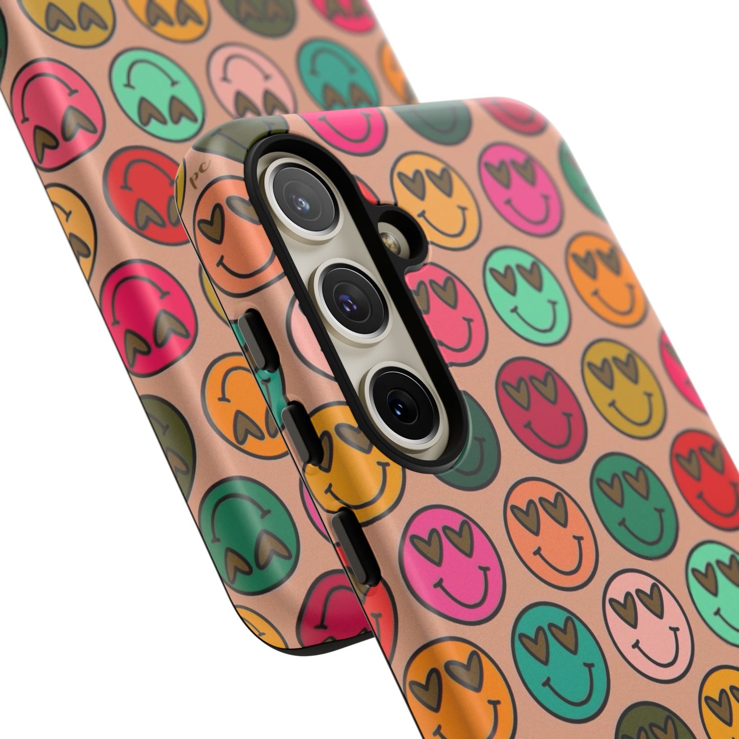 Colorful Smiley Phone Case | Tough Cases, Cute Phone Cover, Happy Vibes, Gift for Friends, Fun Phone Accessory