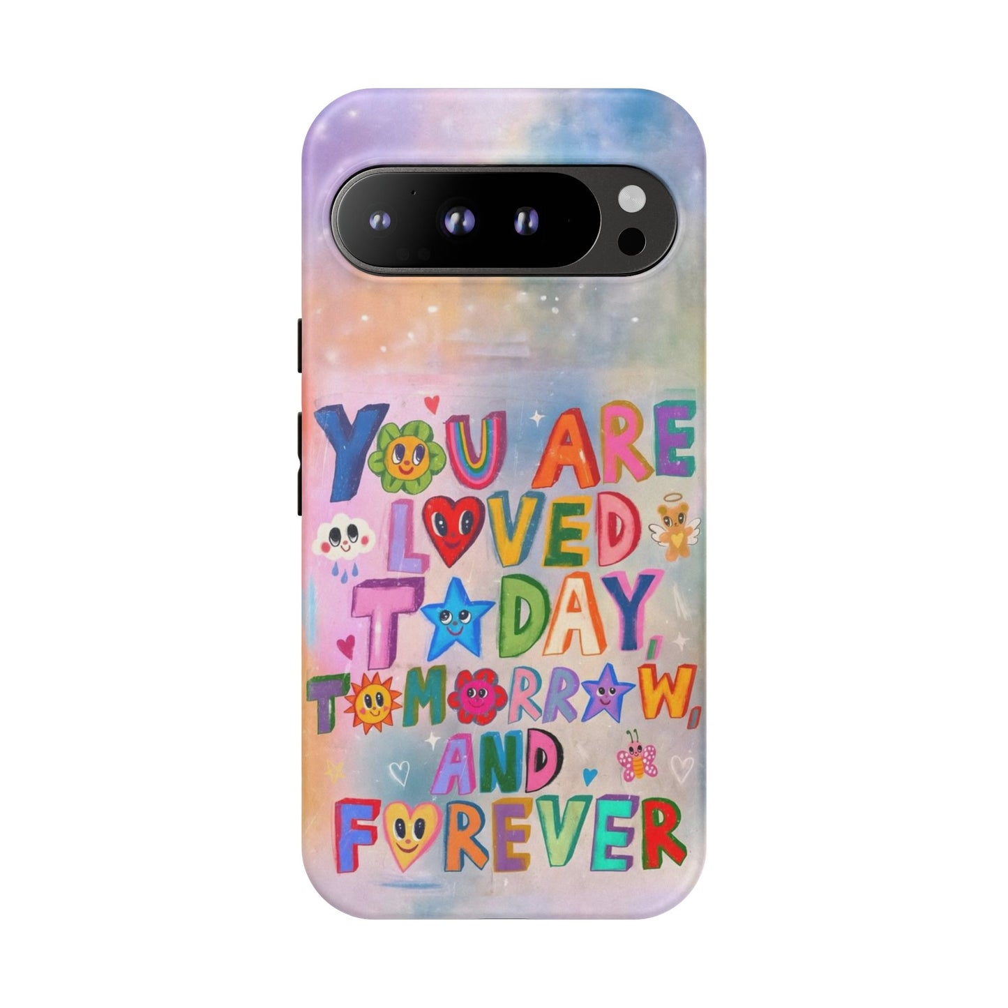 Colorful Phone Case with Positive Affirmations, Inspirational Phone Shell, Cute Gift for Teens, Motivational Tech Accessory, I Love You Case