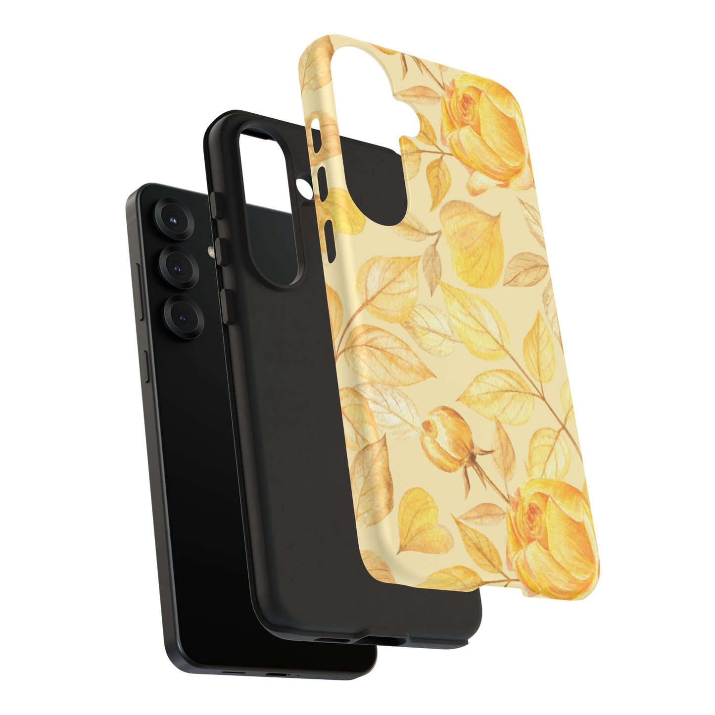 Yellow Dusk Tough Phone Case - Yellow Rose Design
