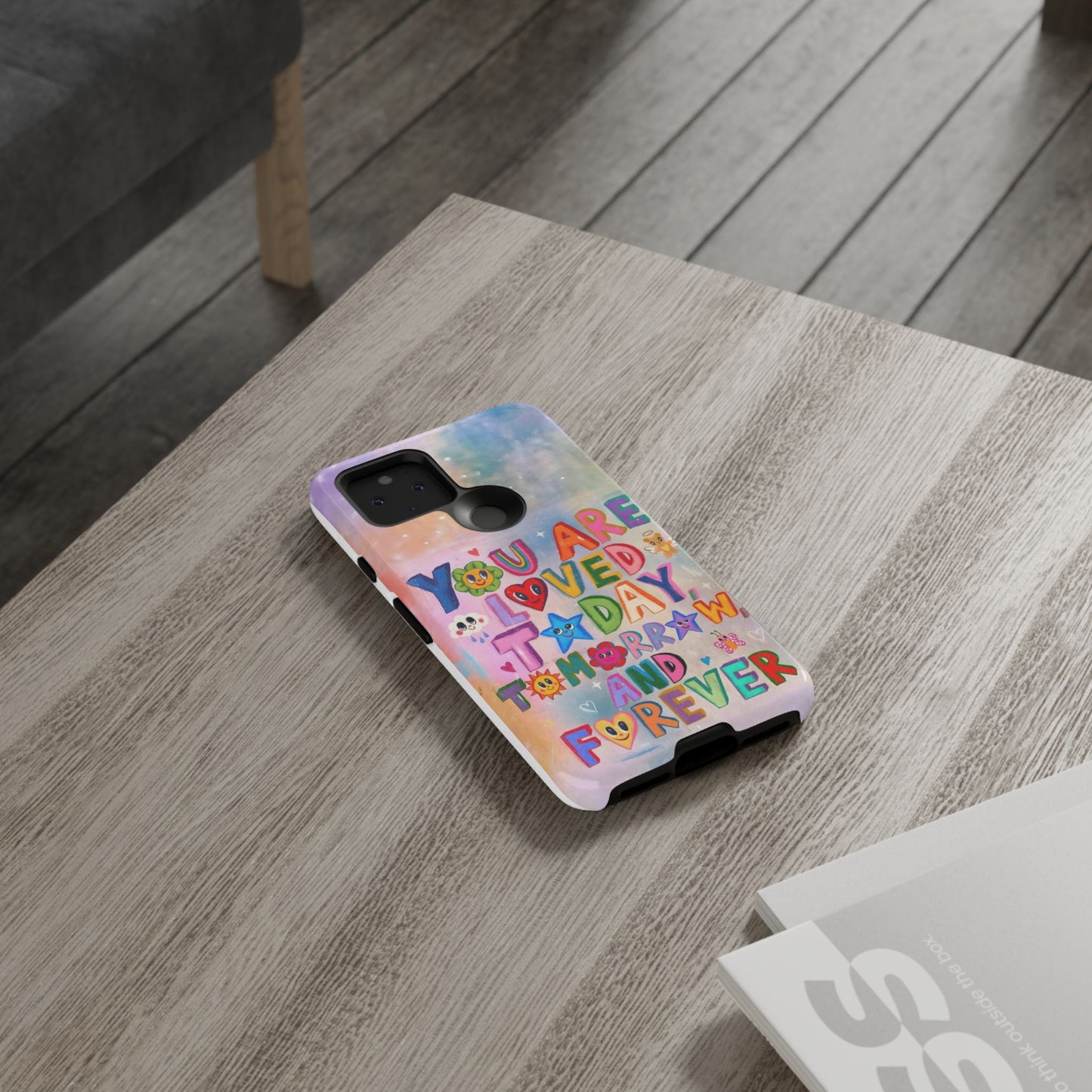 Colorful Phone Case with Positive Affirmations, Inspirational Phone Shell, Cute Gift for Teens, Motivational Tech Accessory, I Love You Case