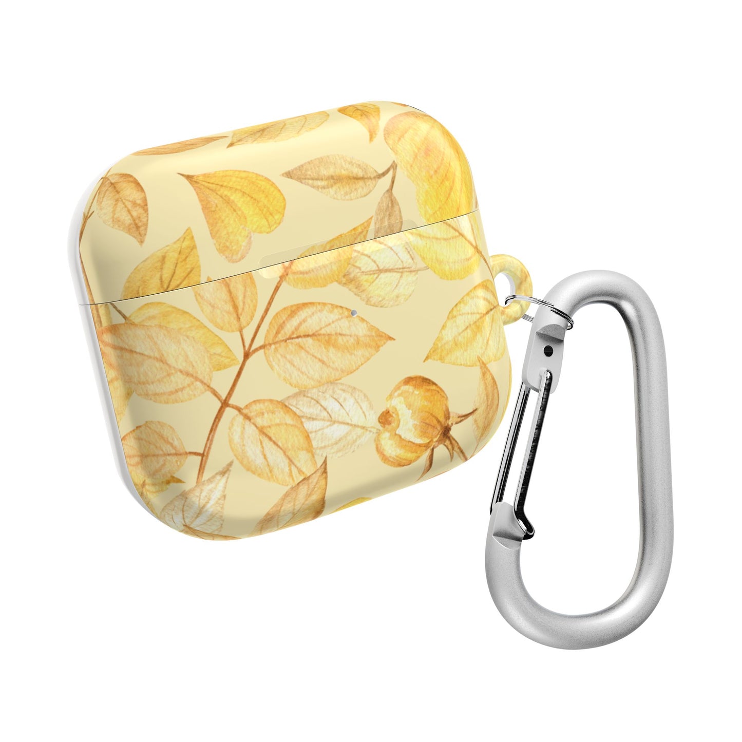 Yellow Dusk AirPod Case - Elegant Leaves Design for Nature Lovers