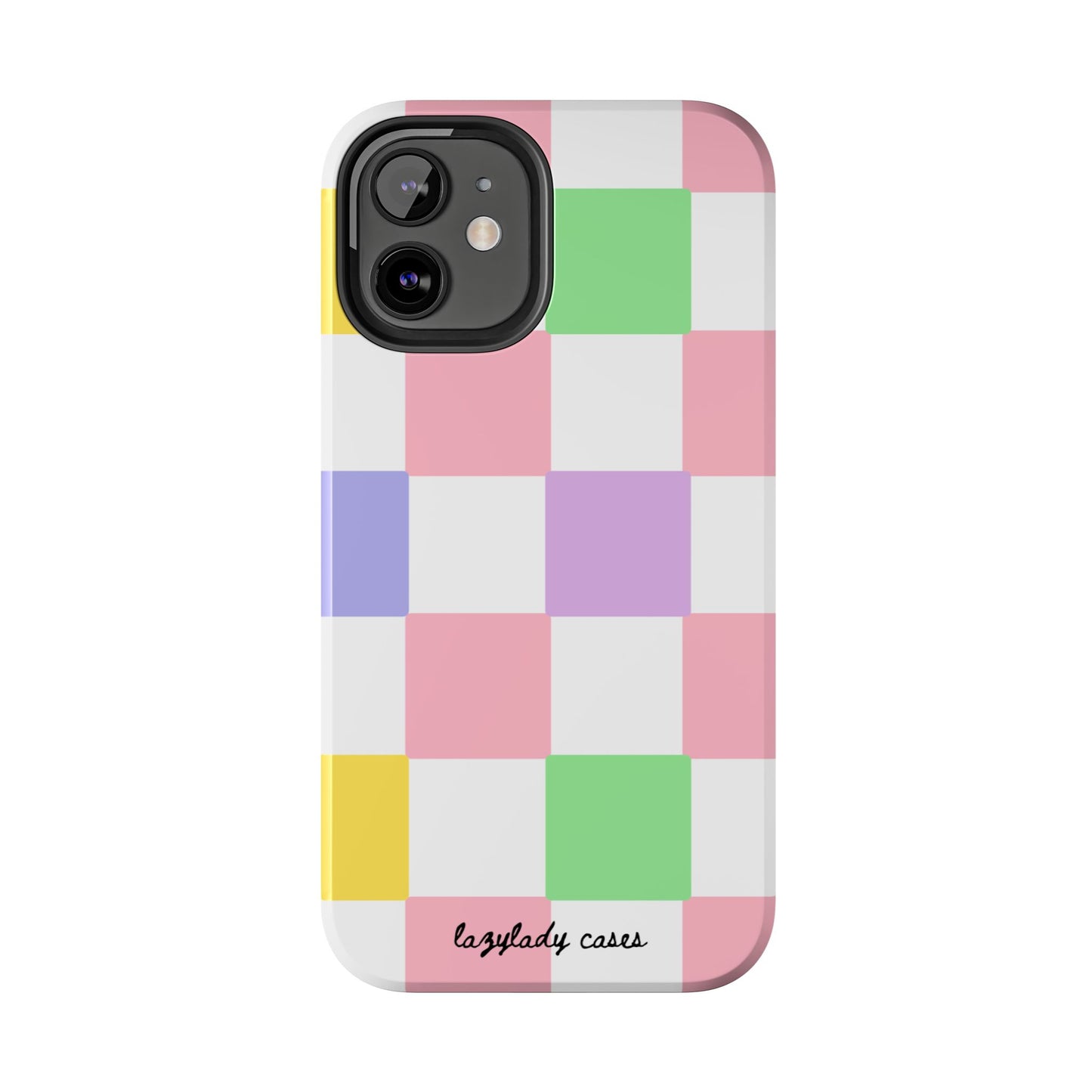 Colorful Checkerboard Tough Phone Case – Vibrant & Durable Protection