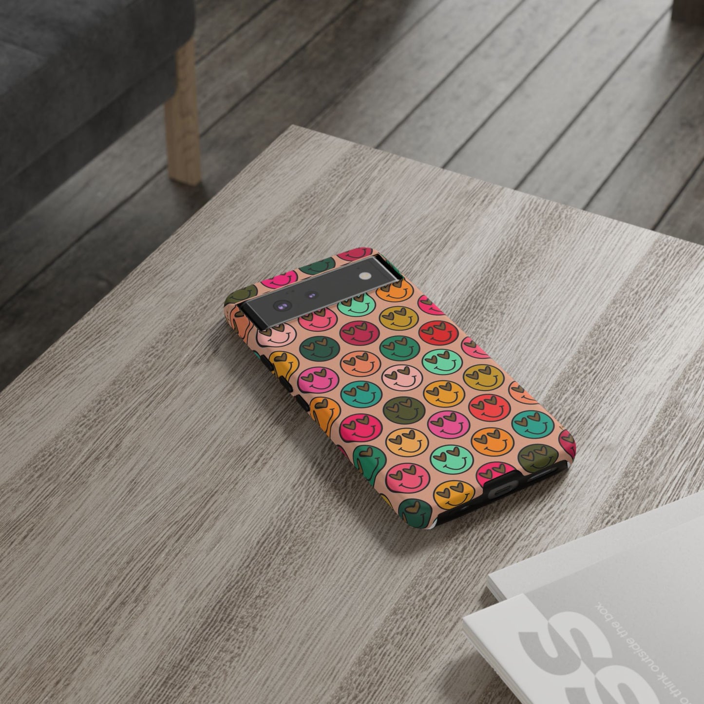 Colorful Smiley Phone Case | Tough Cases, Cute Phone Cover, Happy Vibes, Gift for Friends, Fun Phone Accessory