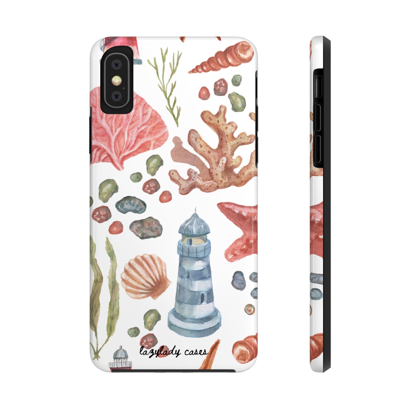 Coastal Art Tough Phone Cases - Stylish Beach Vibes with Lighthouse Design
