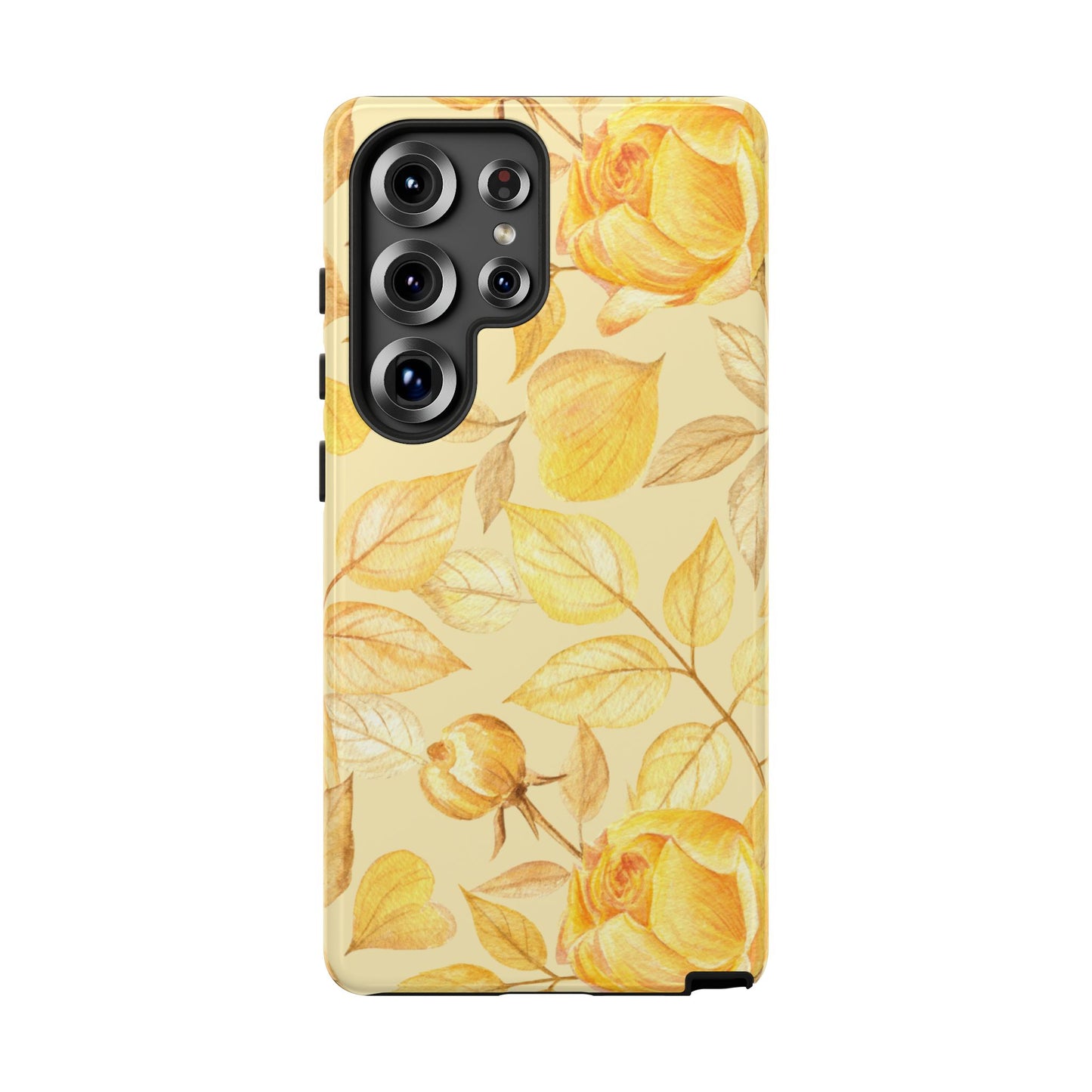 Yellow Dusk Tough Phone Case - Yellow Rose Design