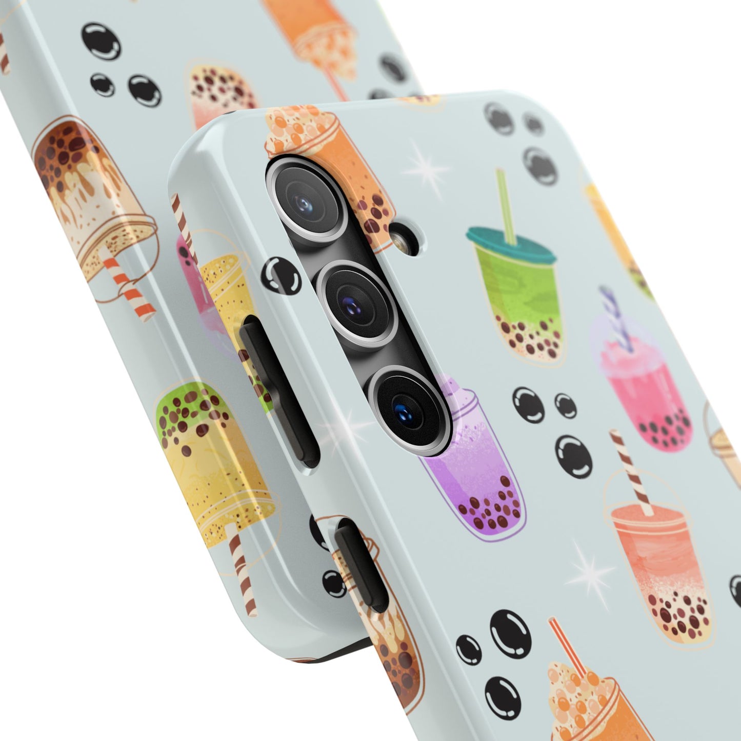 Colorful Boba Tea Phone Case, Tough Phone Cases for Drink Lovers, Cute Phone Accessory, Fun Gifts for Friends, Summer Vibes