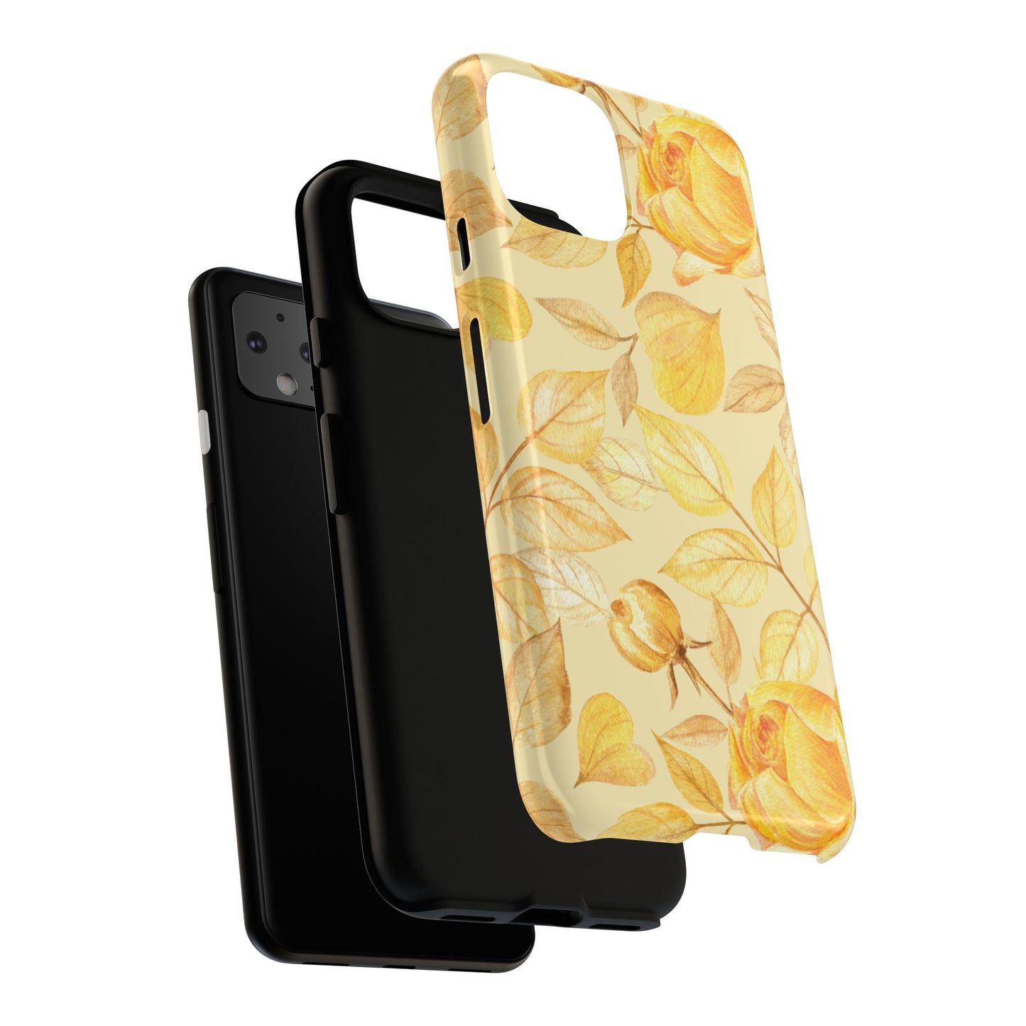 Yellow Dusk Tough Phone Case - Yellow Rose Design